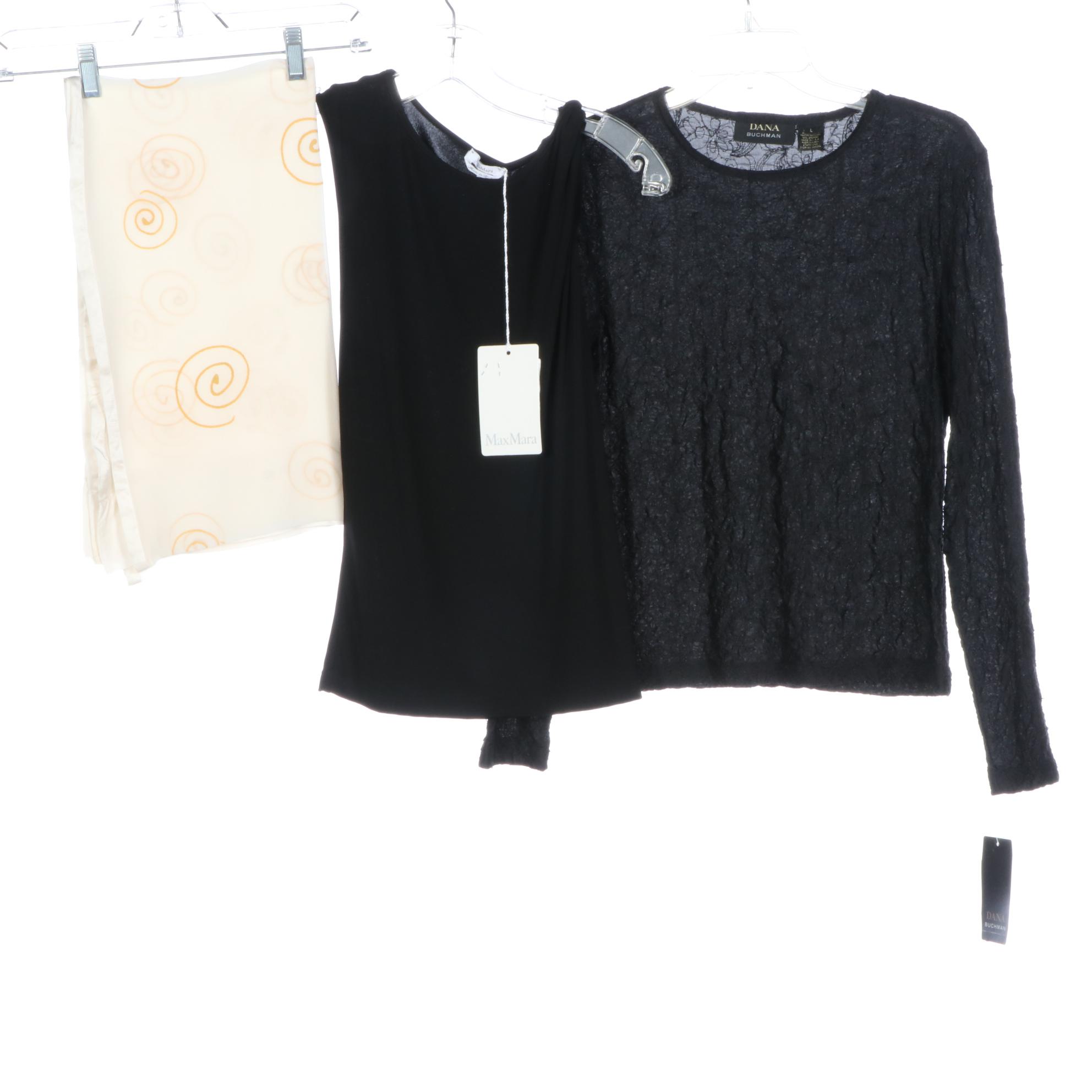 Sophie Hong Silk Jacket, Max Mara Skirt and Top with Dana Buchman Separates