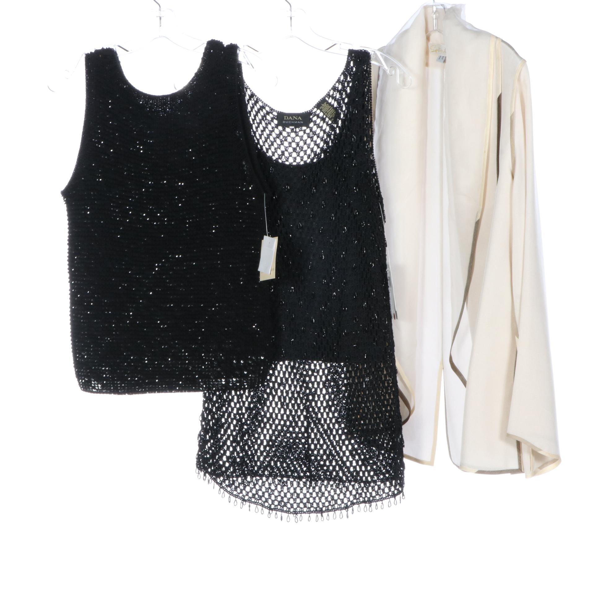 Sophie Hong Silk Jacket, Max Mara Skirt and Top with Dana Buchman Separates