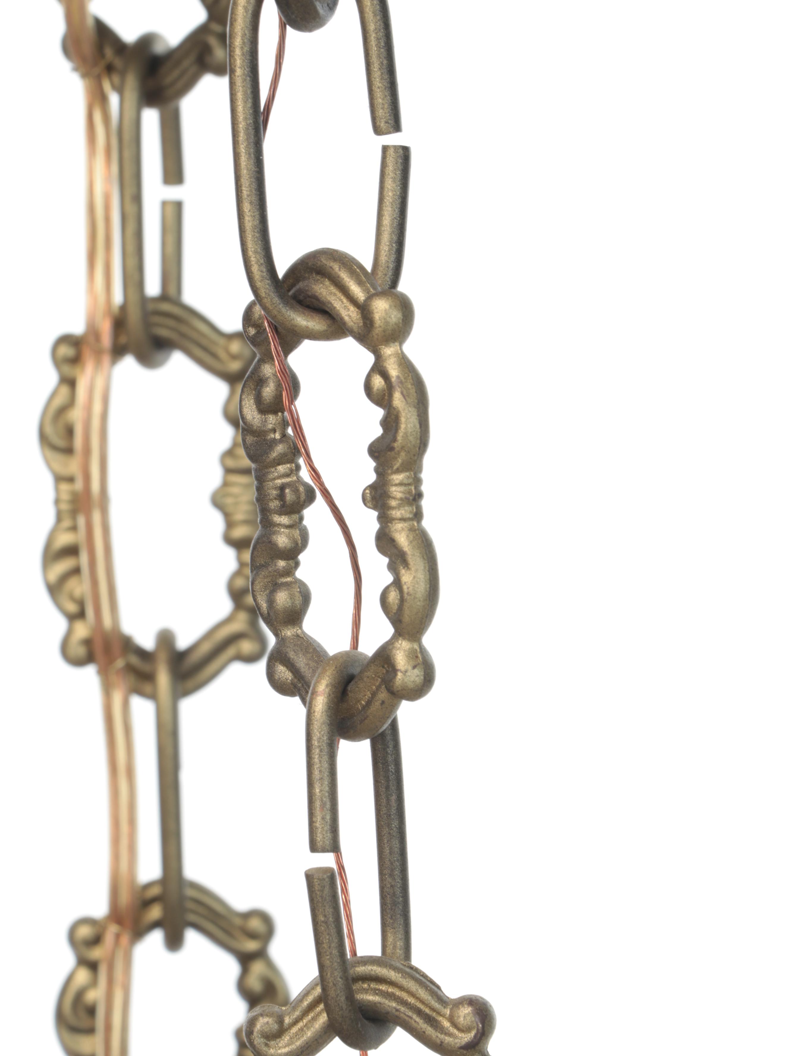 French Neoclassical Style Cast Metal Six-Arm Chandelier