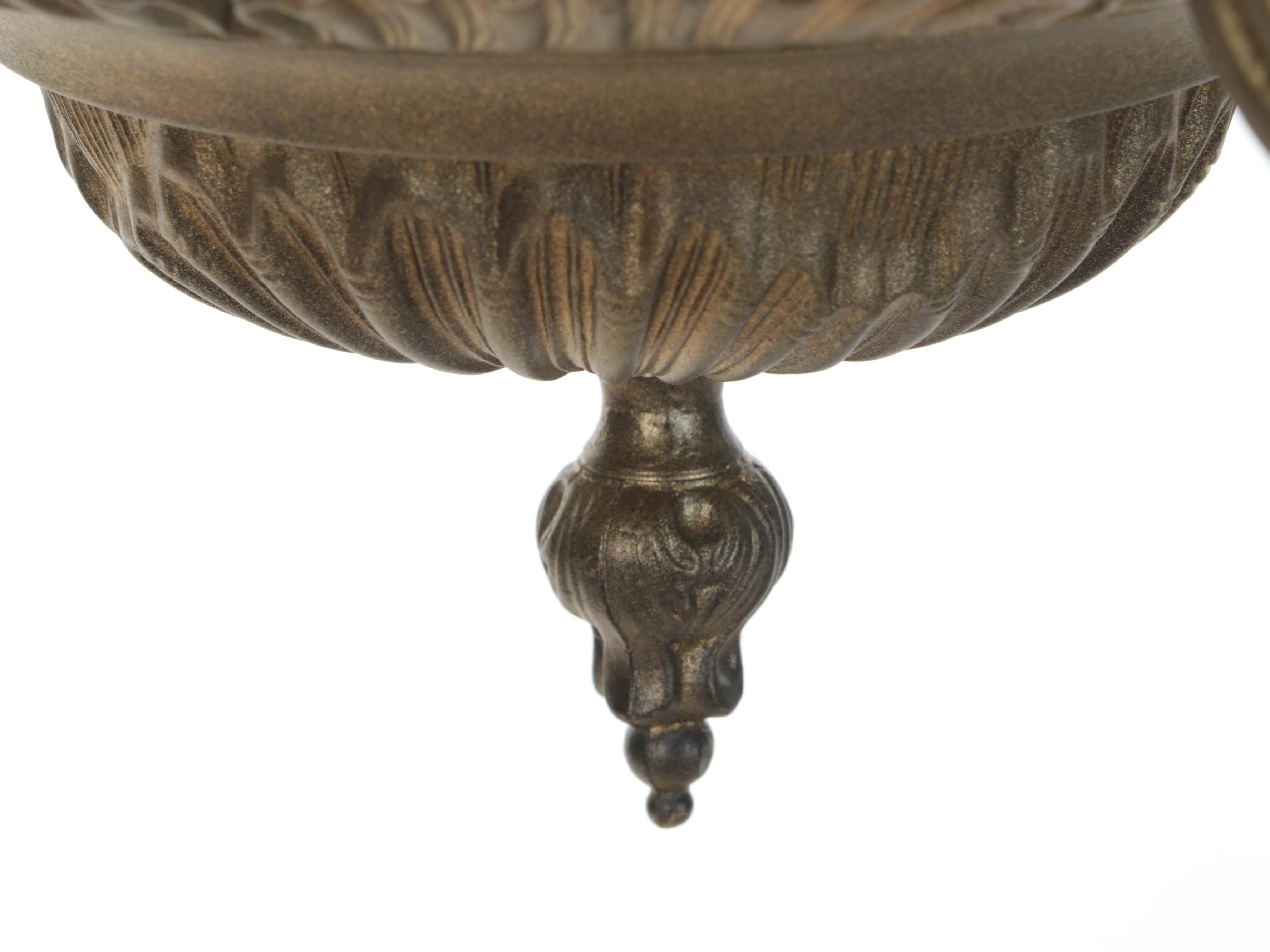 French Neoclassical Style Cast Metal Six-Arm Chandelier