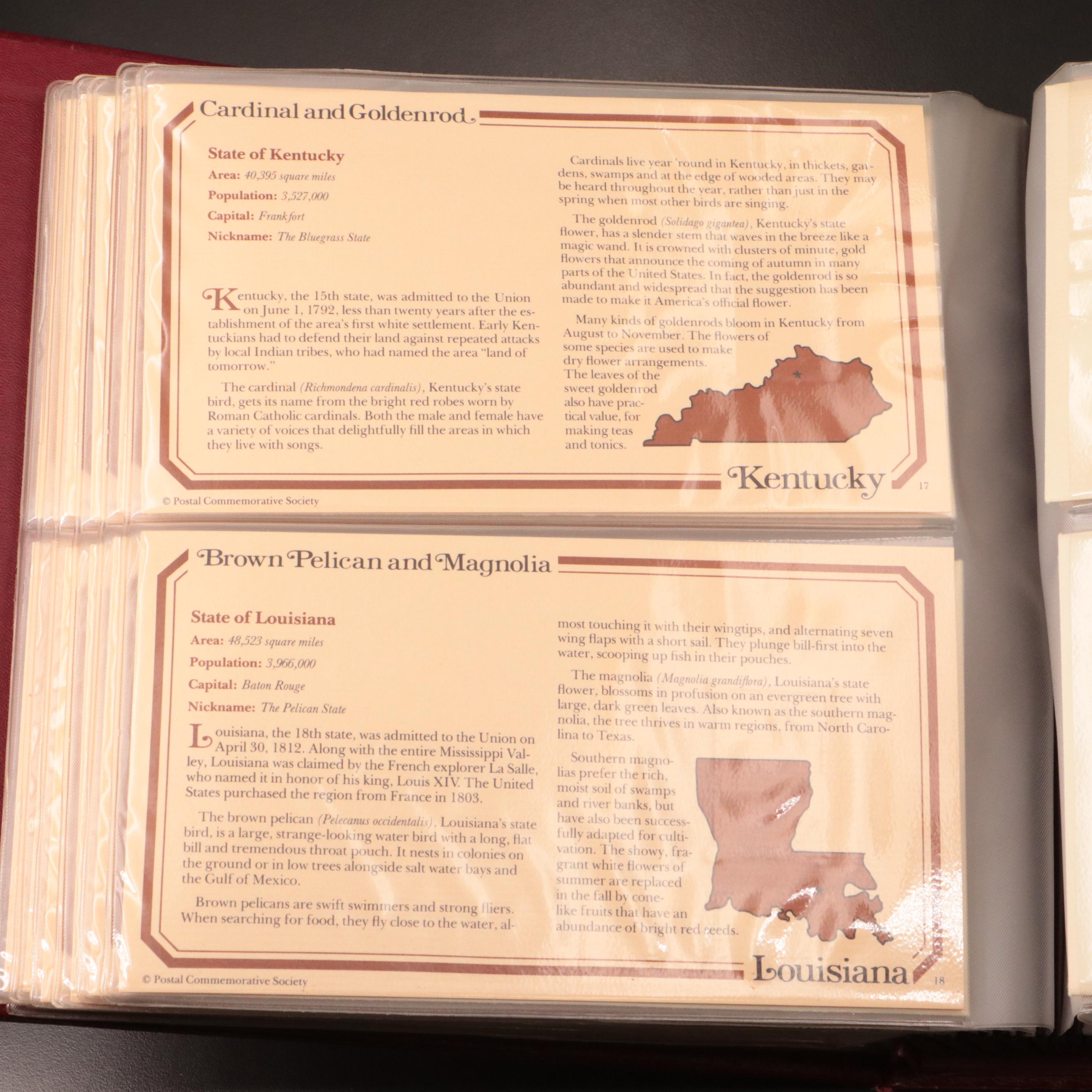 "Golden Replicas of U.S. State Birds and Flowers Stamps" Album