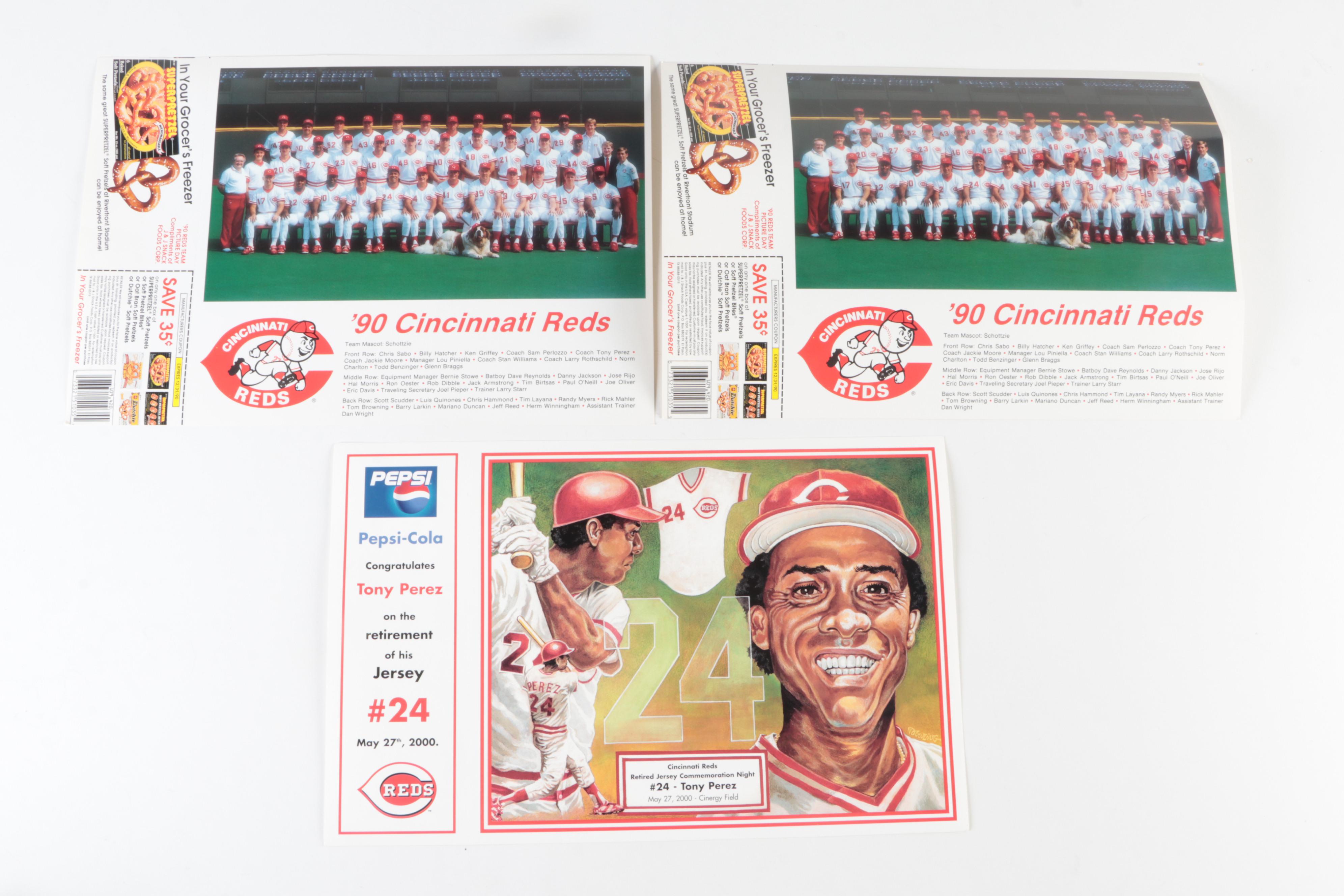 Cincinnati Reds Baseball Cards, 1975 World Series Ticket and More Memorabilia