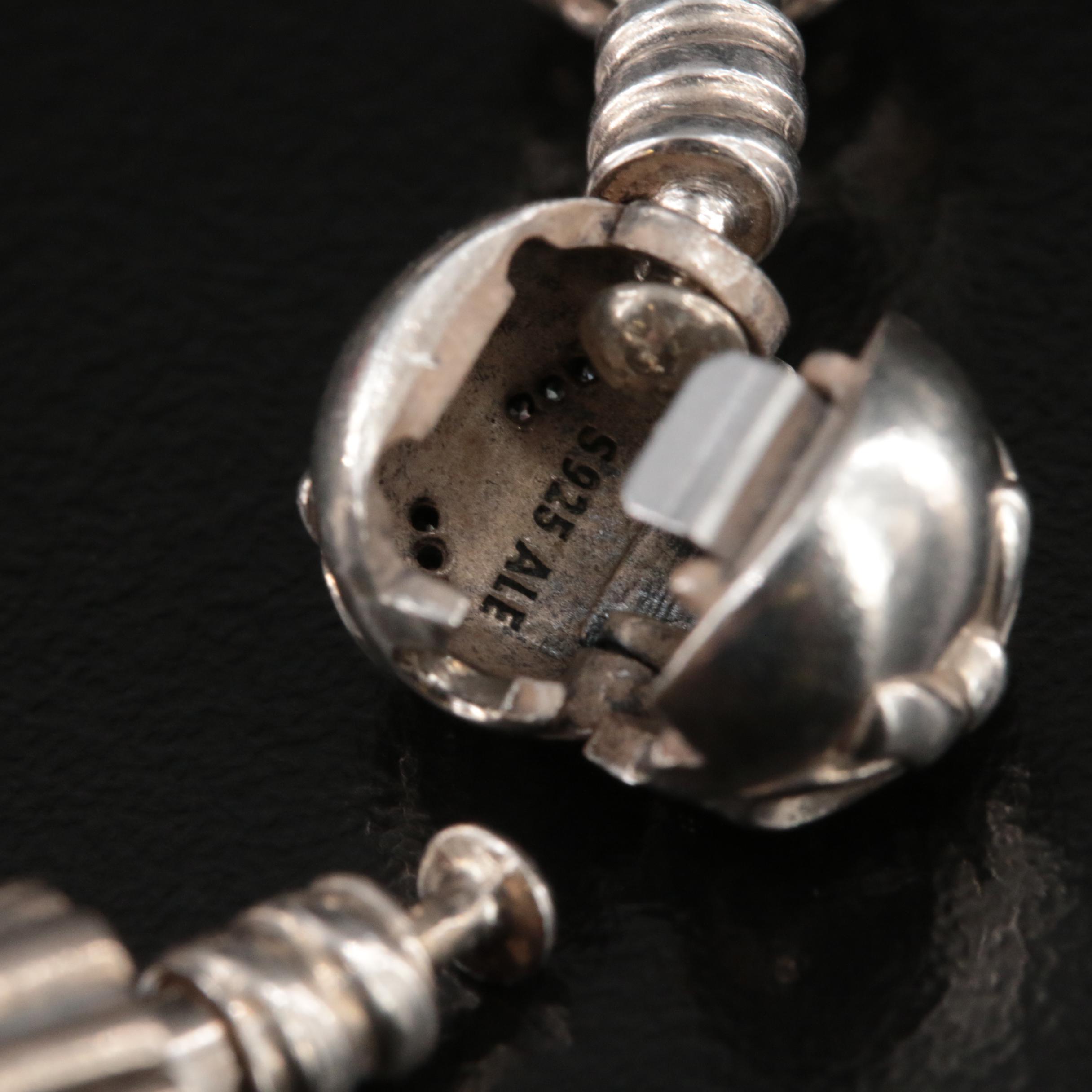 Pandora Sterling Charm Bracelet Including Chamilia Charms