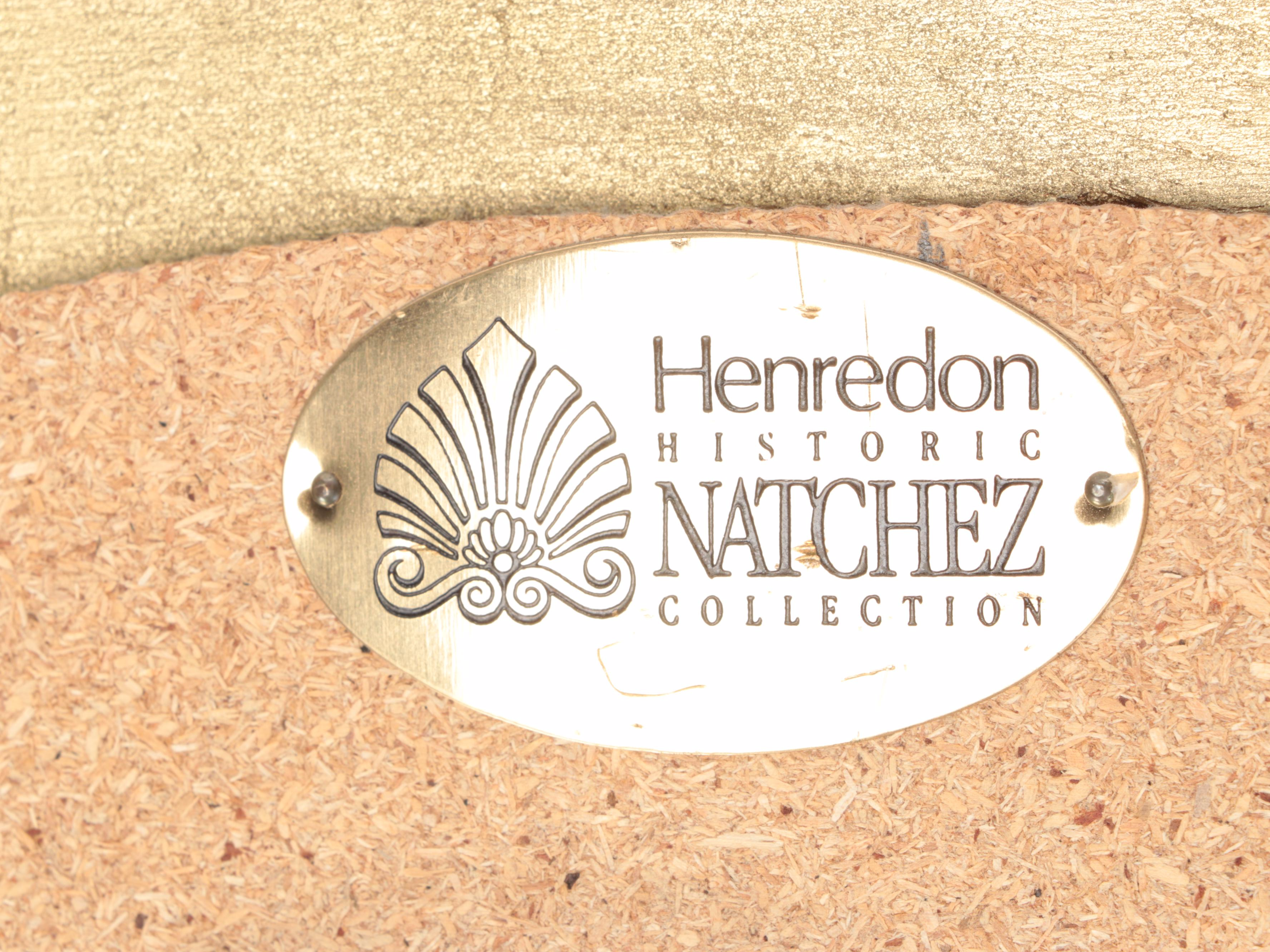 Henredon Historic Natches Collection Gilt Federal Style Girandole Wall Mirror