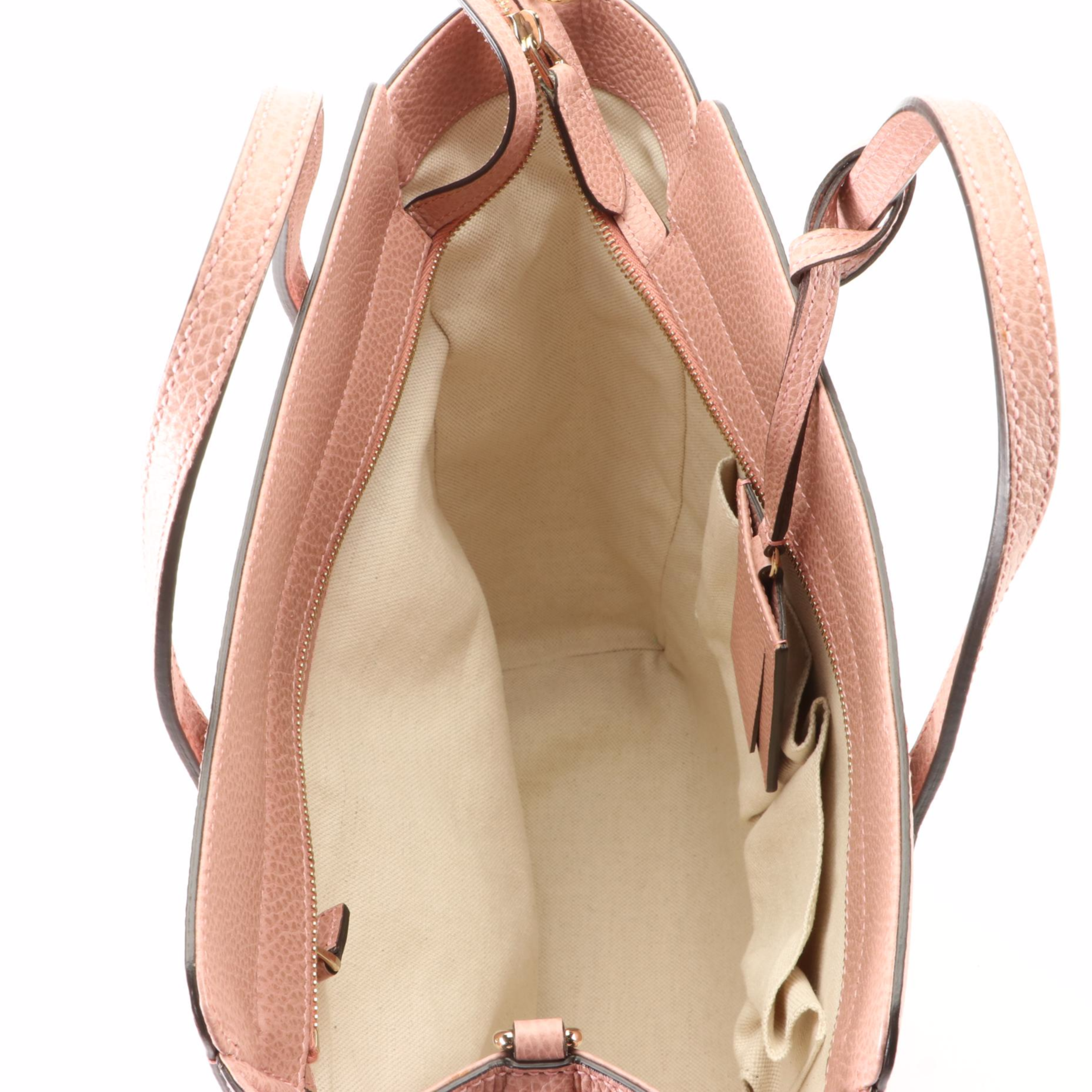 Gucci Tall Convertible Swing Tote in Pebble Grain Leather