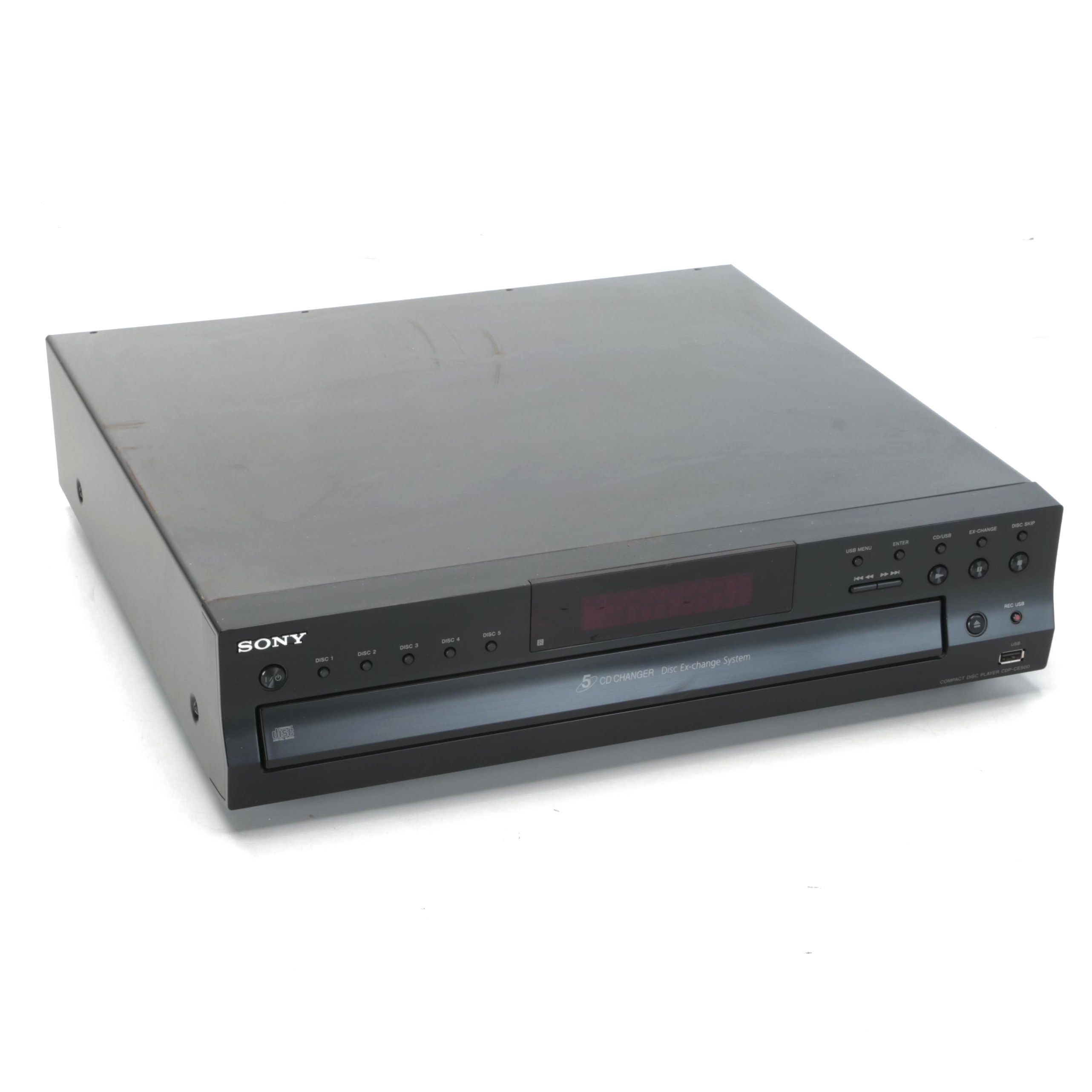 Sony CDP-CE500 5-Disc Changer CD Player with USB Recorder