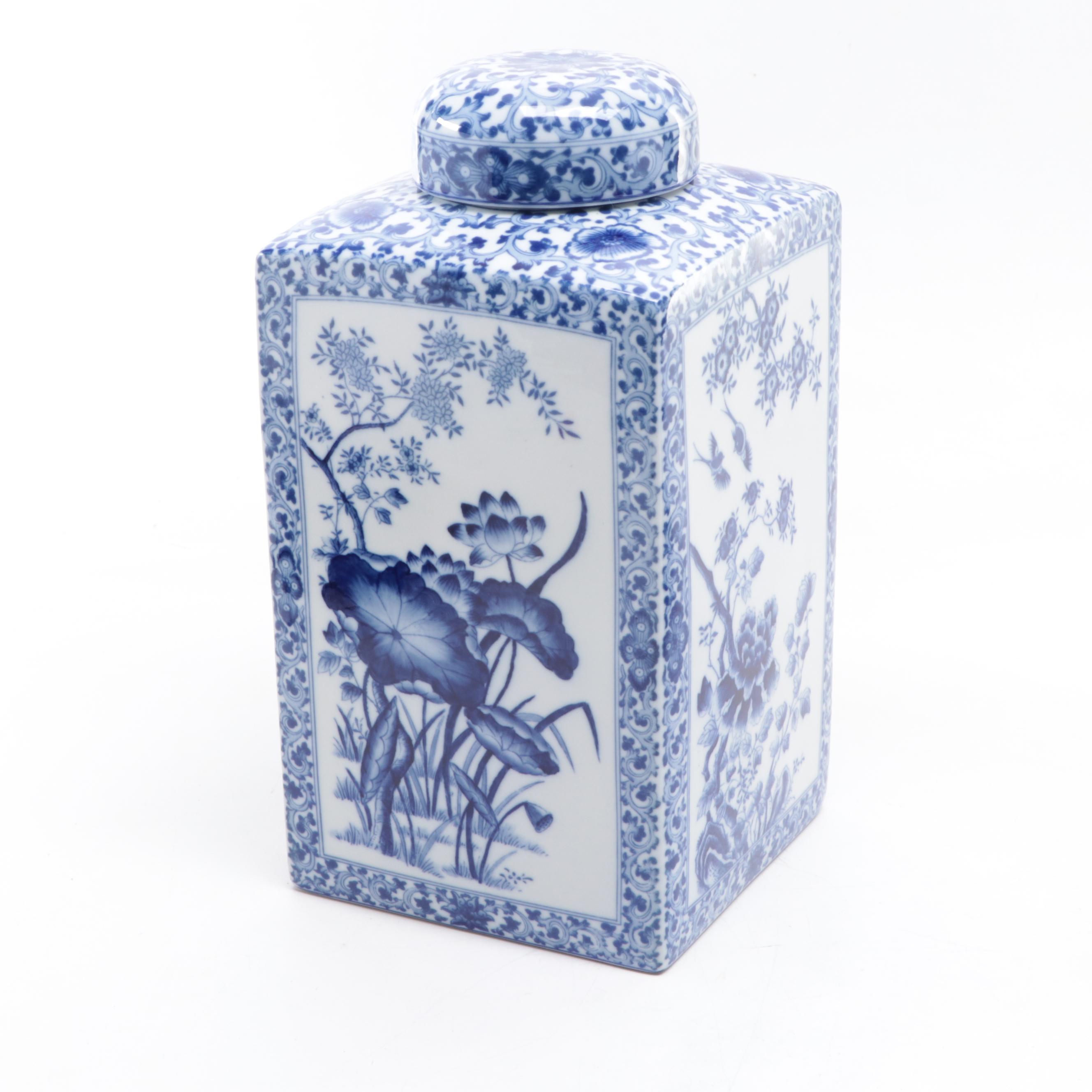 Chelsea House, Wildwood, More Blue and White Porcelain Lamps, Vases, Tea Caddy