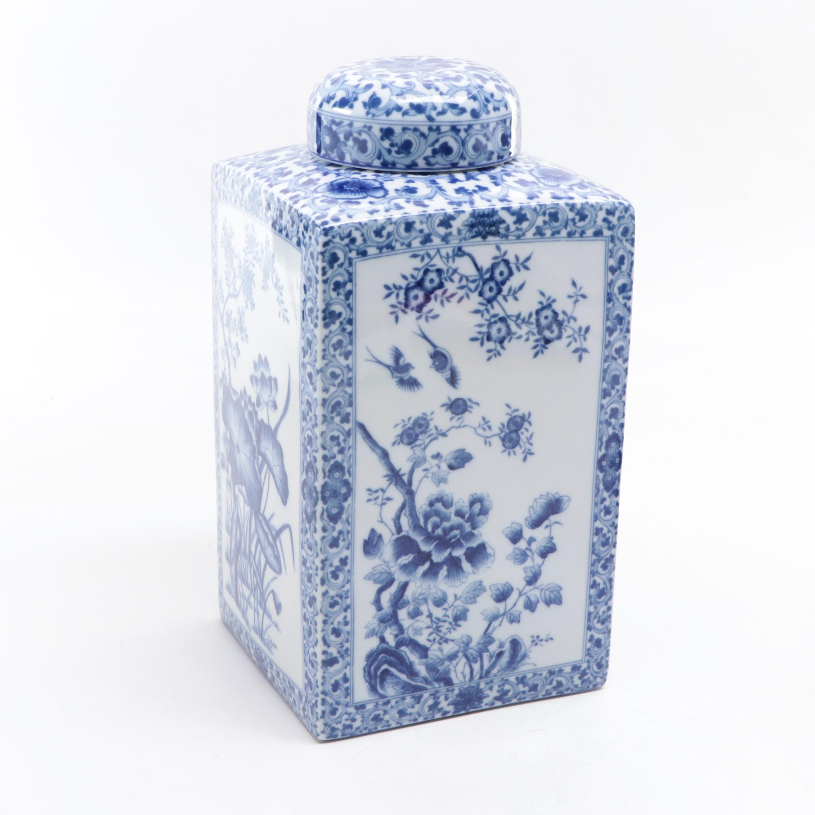 Chelsea House, Wildwood, More Blue and White Porcelain Lamps, Vases, Tea Caddy