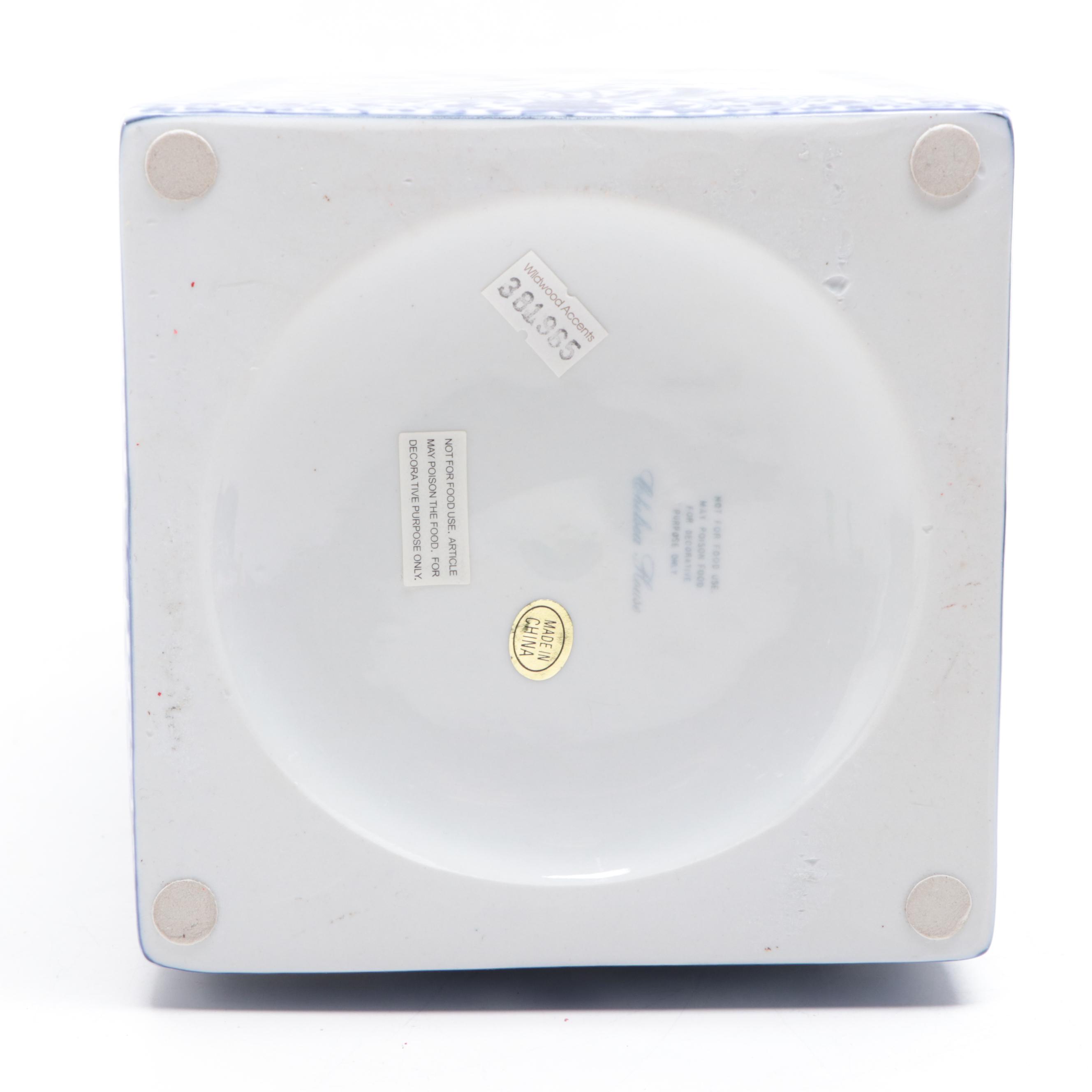 Chelsea House, Wildwood, More Blue and White Porcelain Lamps, Vases, Tea Caddy