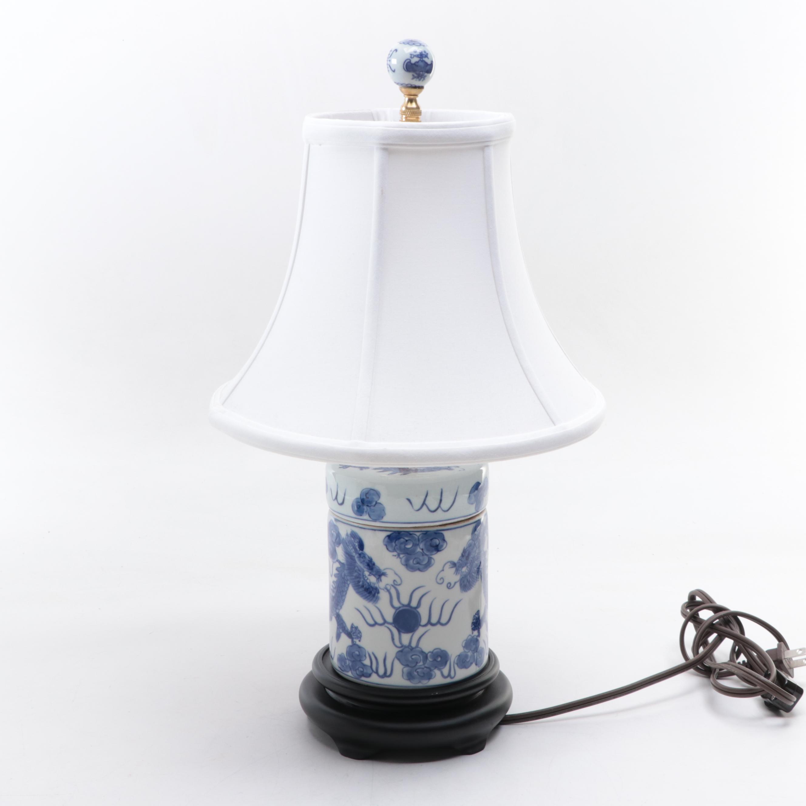 Chelsea House, Wildwood, More Blue and White Porcelain Lamps, Vases, Tea Caddy