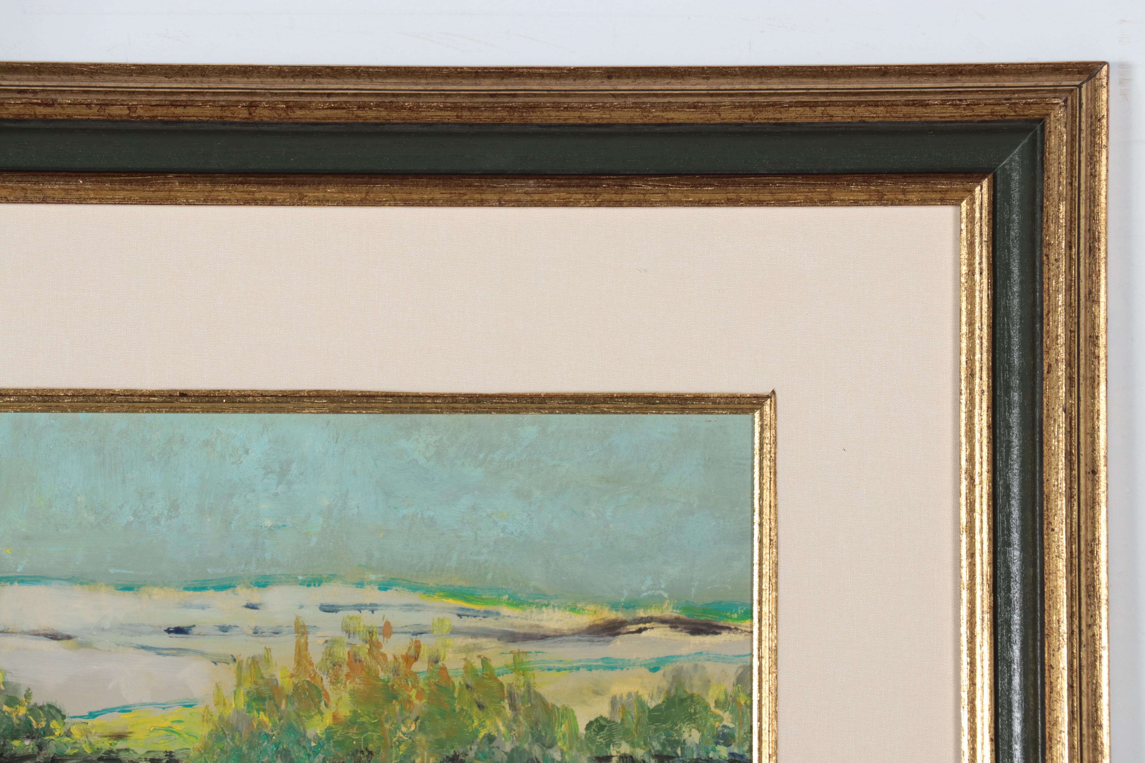 A. Feert Oil Painting of Cows In Field