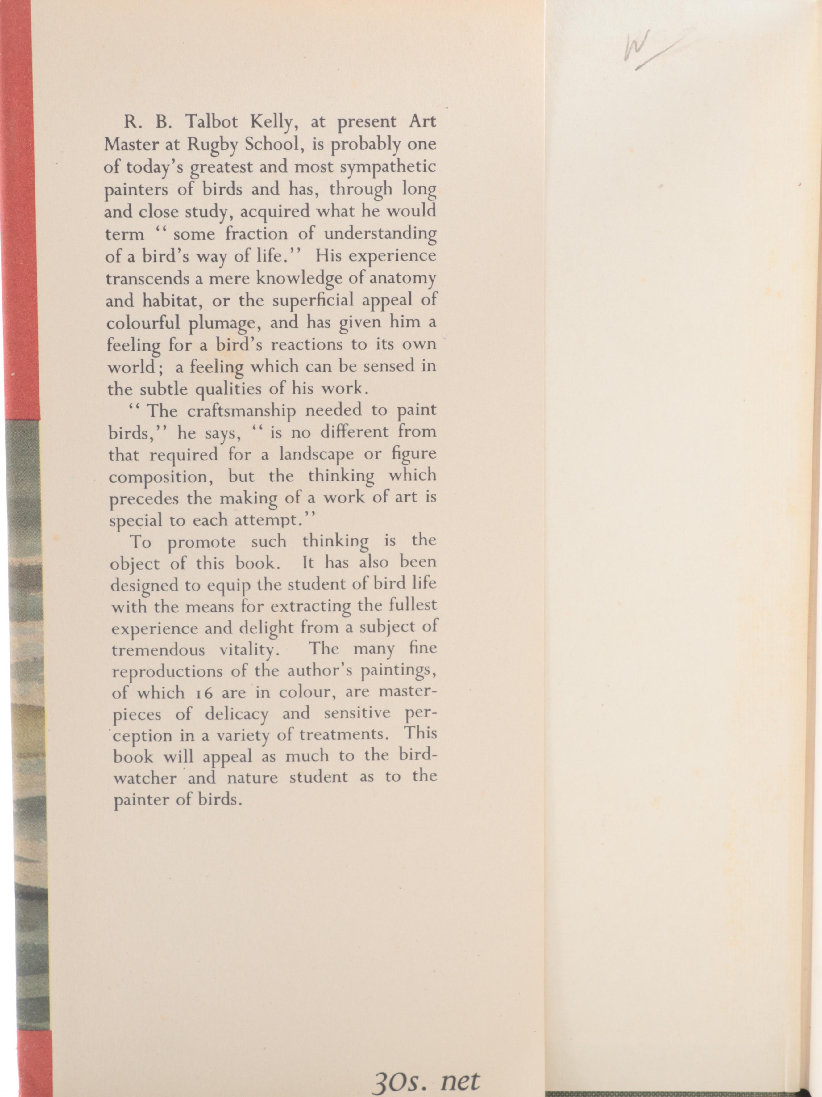 First UK Edition "Bird Life and the Painter" by R. B. T. Kelly and More Books