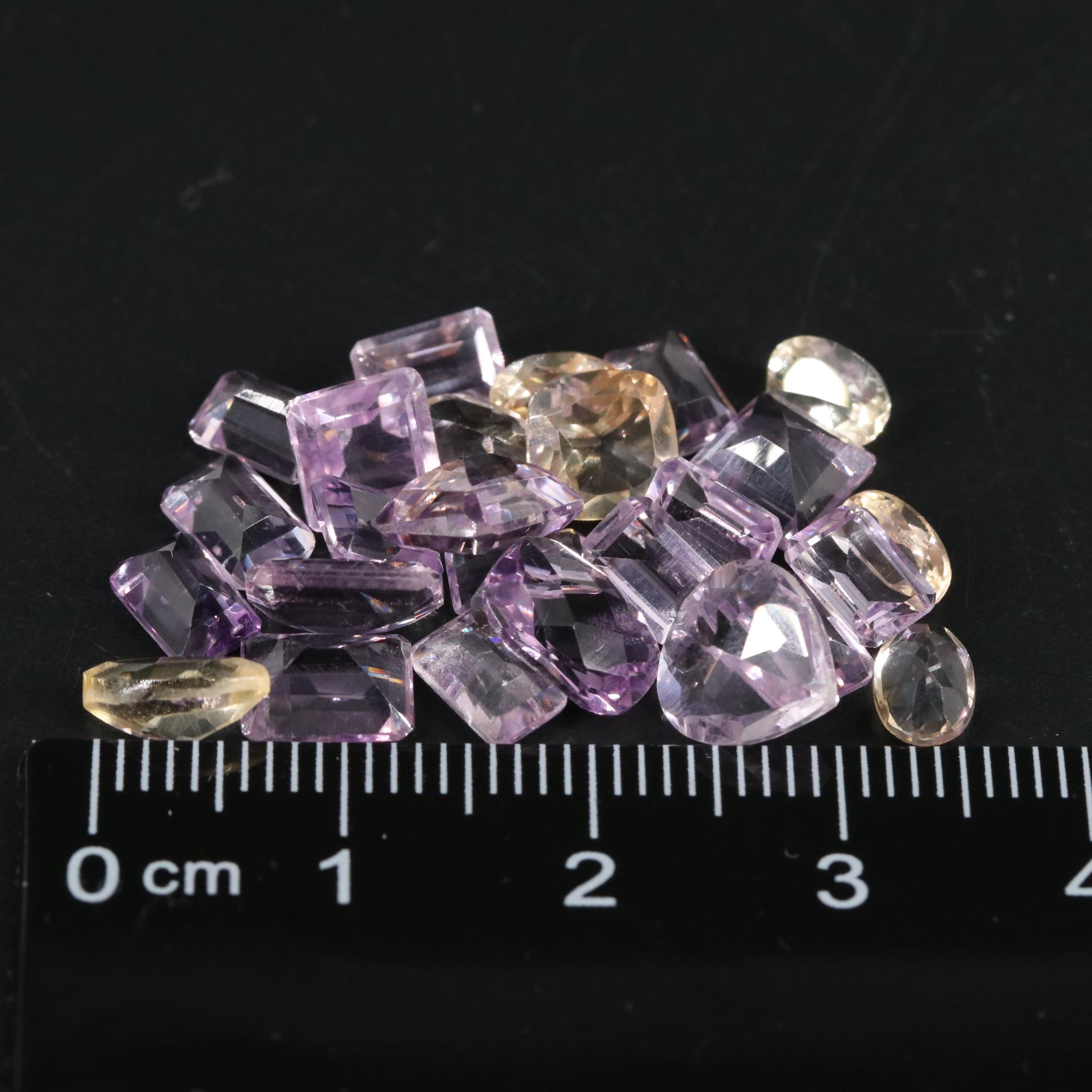 Loose 18.14 CTW Amethyst and Citrine Lot