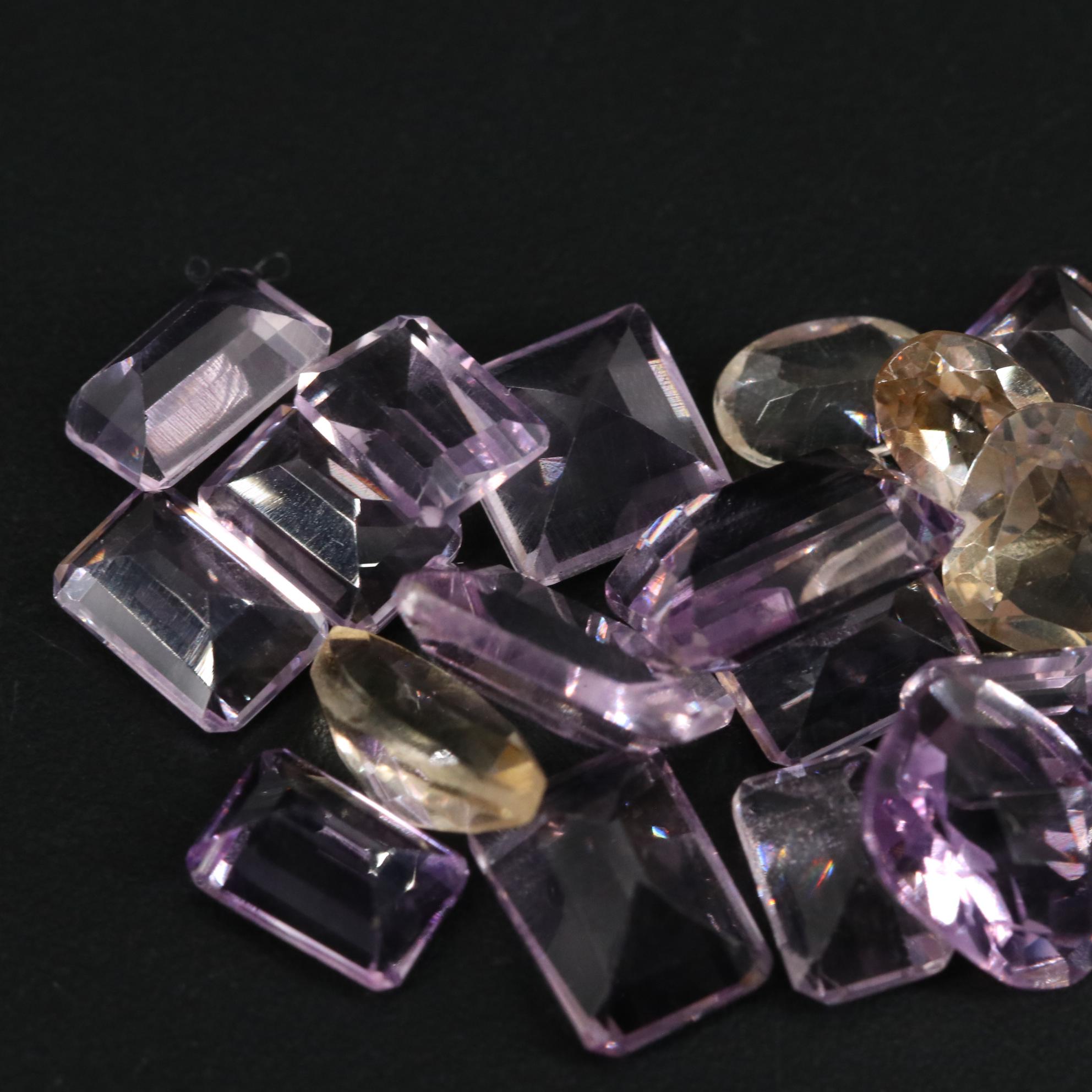 Loose 18.14 CTW Amethyst and Citrine Lot