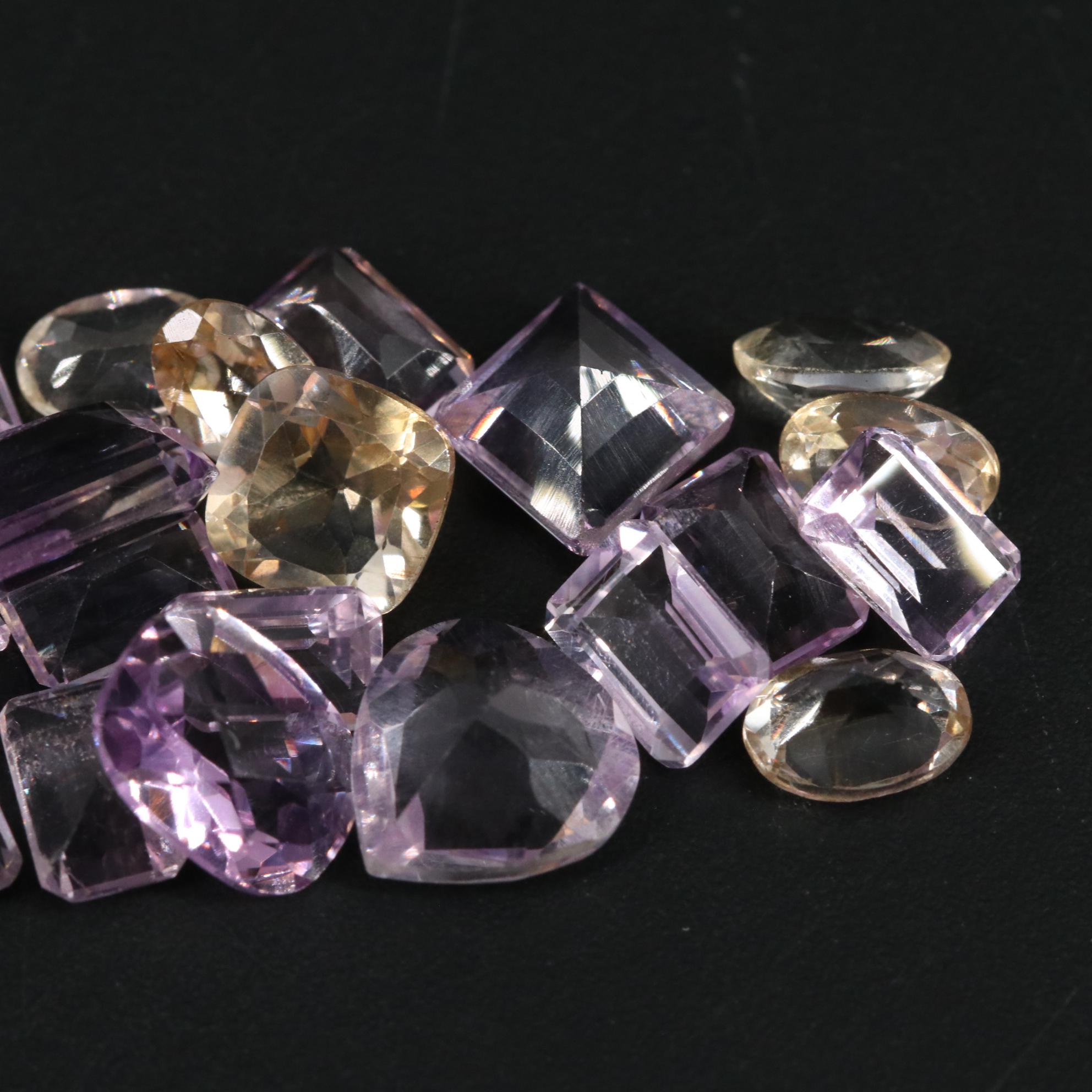 Loose 18.14 CTW Amethyst and Citrine Lot