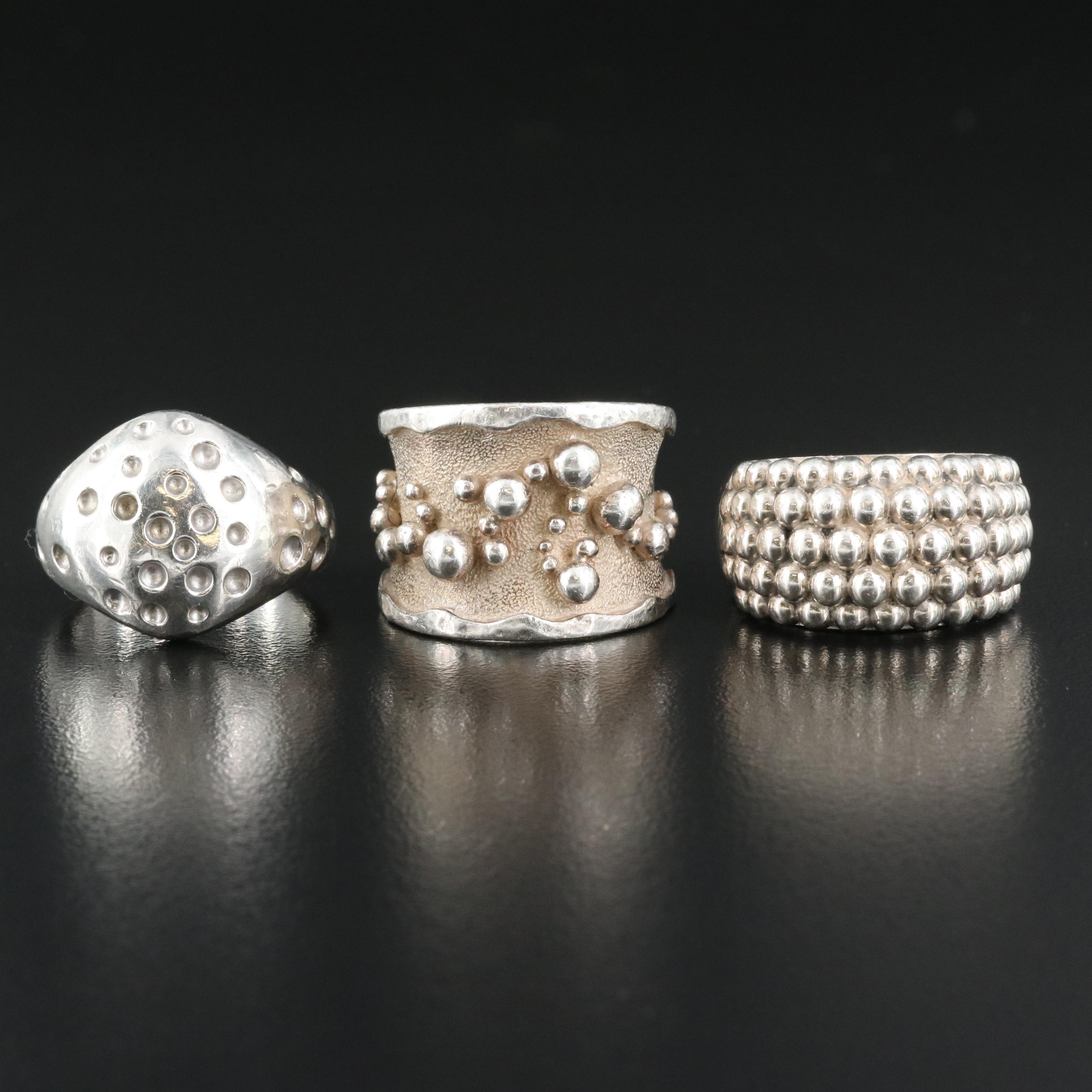 Sterling Rings Including Nambé and Ti Santo