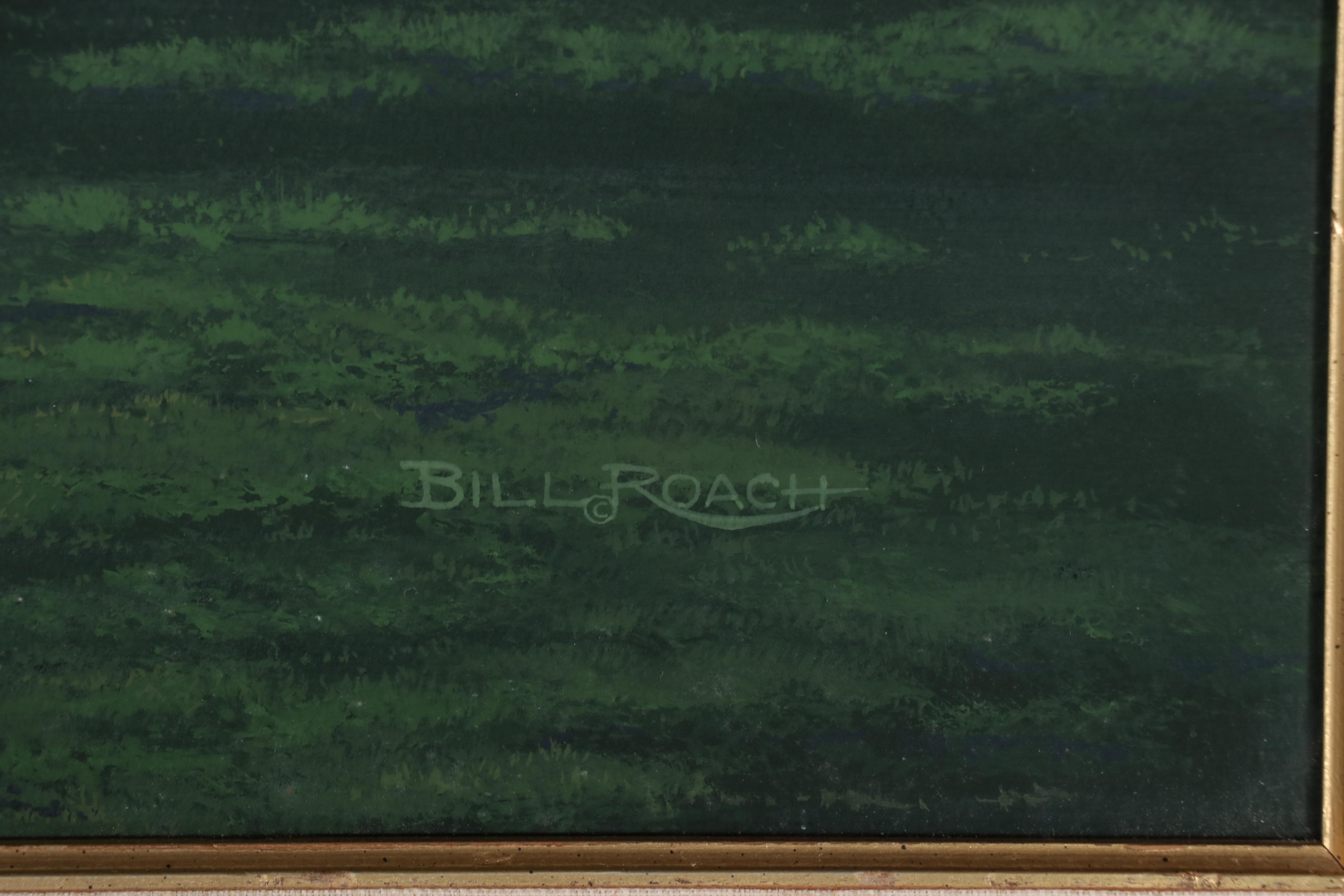 Bill Roach Watercolor Painting of Snowy Egret