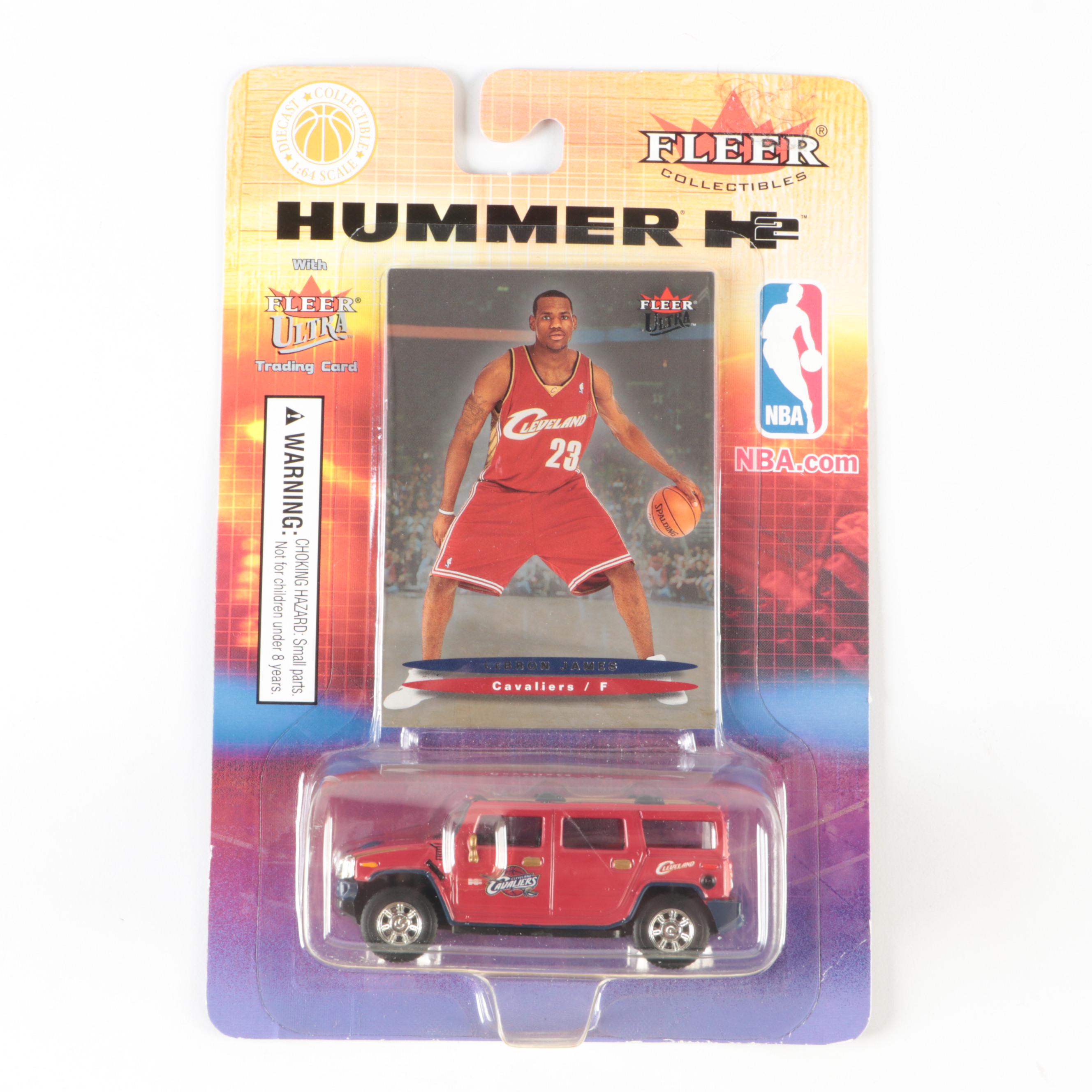 Fleer LeBron James Diecast Hummer H2 with Beckett Basketball Magazines, 2000s