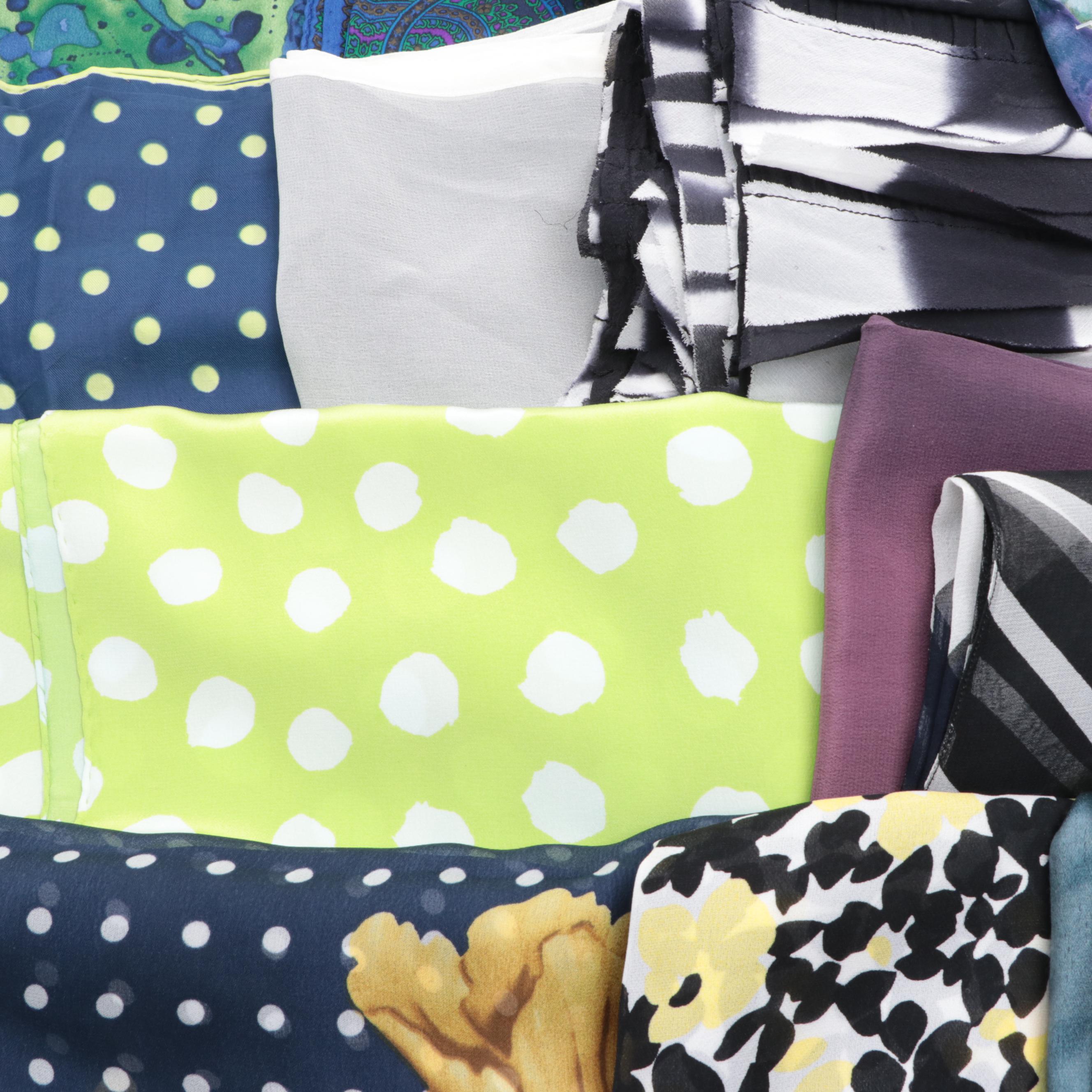 Mercedes Shriver Handpainted Silk Scarf, Bajra Silk/Cashmere Wrap and More