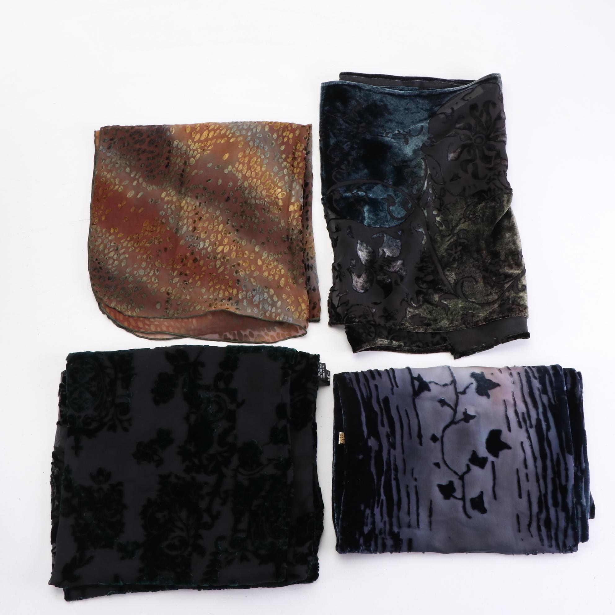 Kevin O'Brien, Wendy Riching, Spinoso, and More Burnout Velvet Scarves