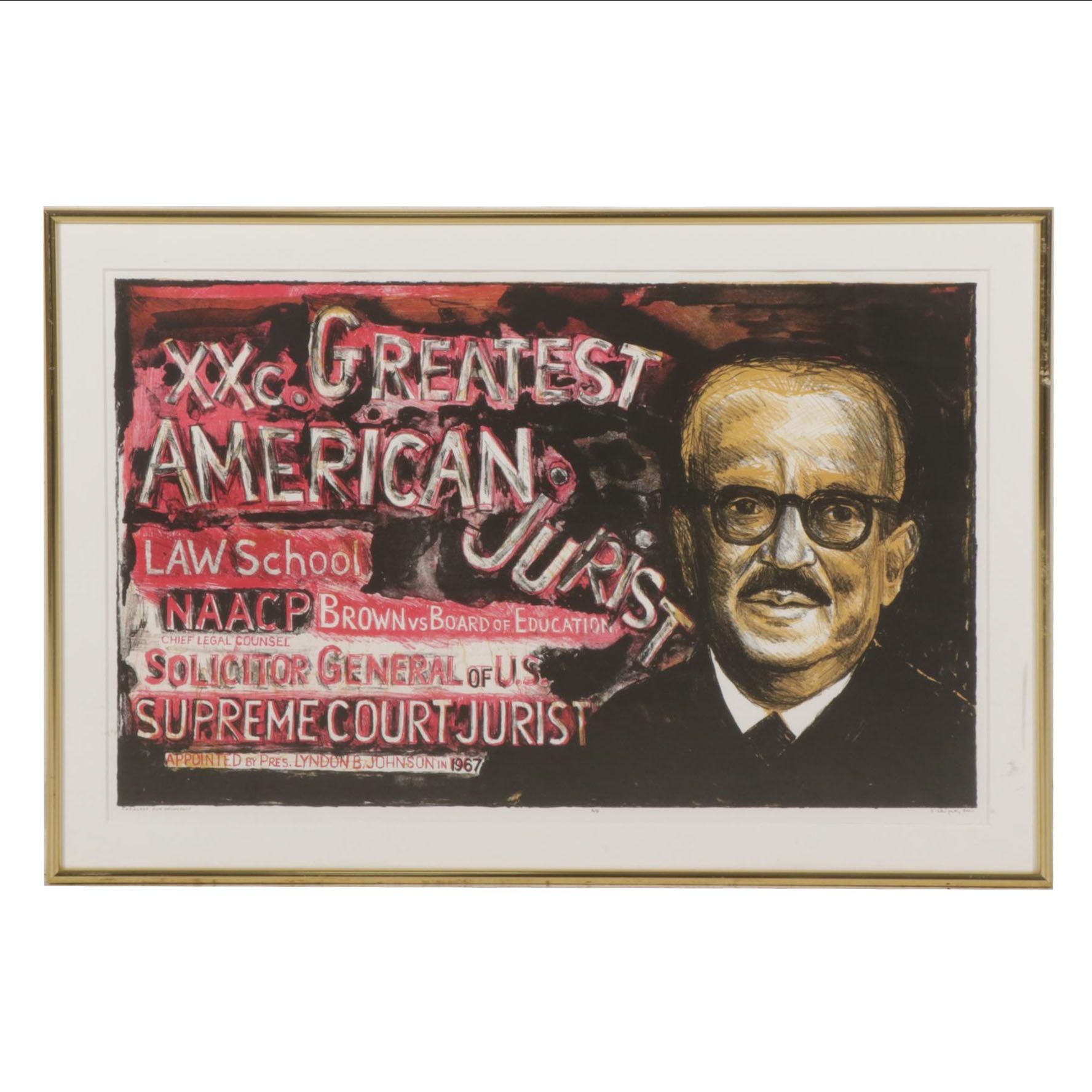 Sidney Chafetz Color Lithograph "Catalyst for Democracy," 2001