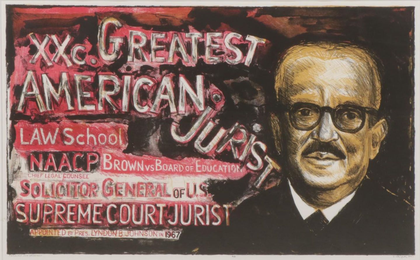 Sidney Chafetz Color Lithograph "Catalyst for Democracy," 2001