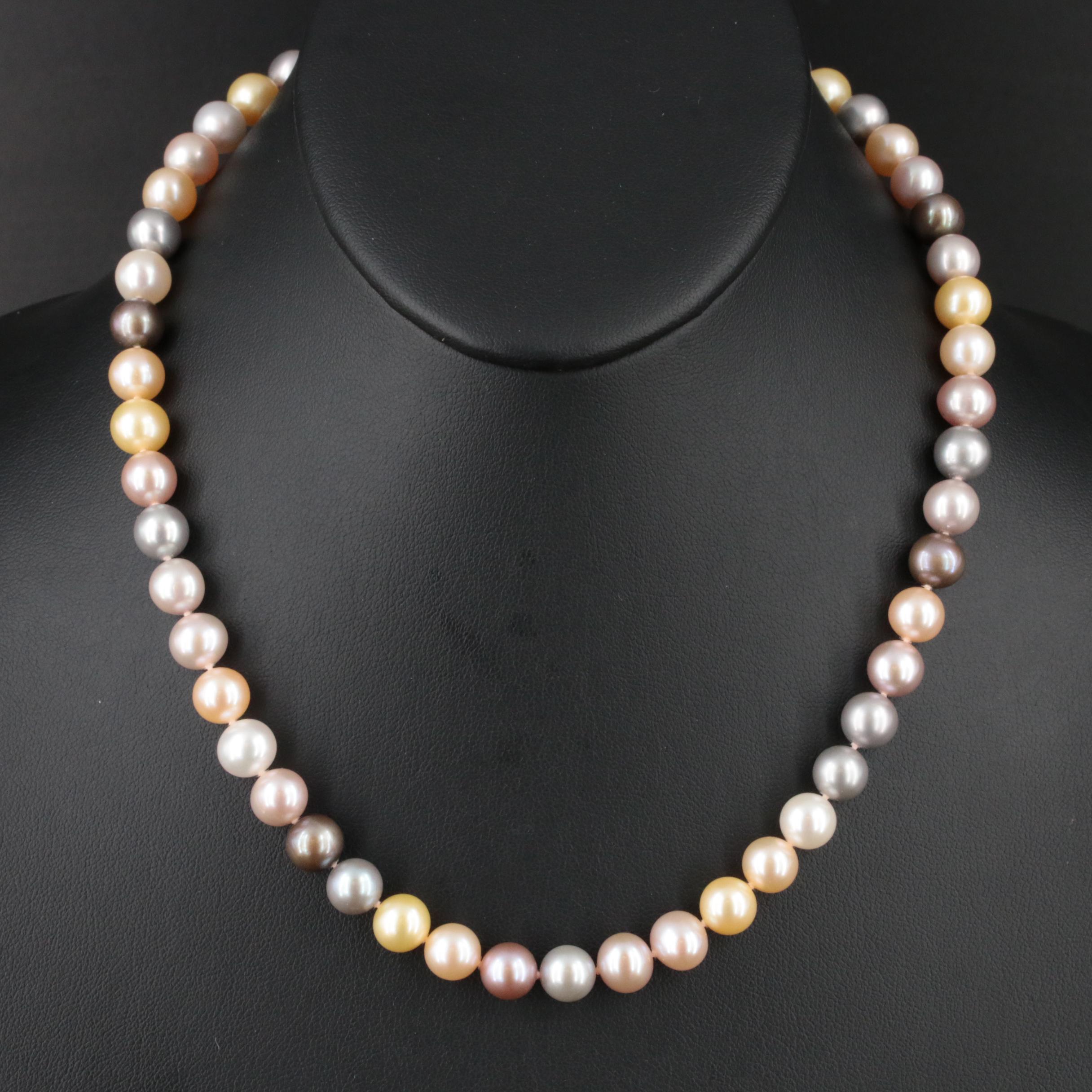Pearl Necklace with 14K Clasp
