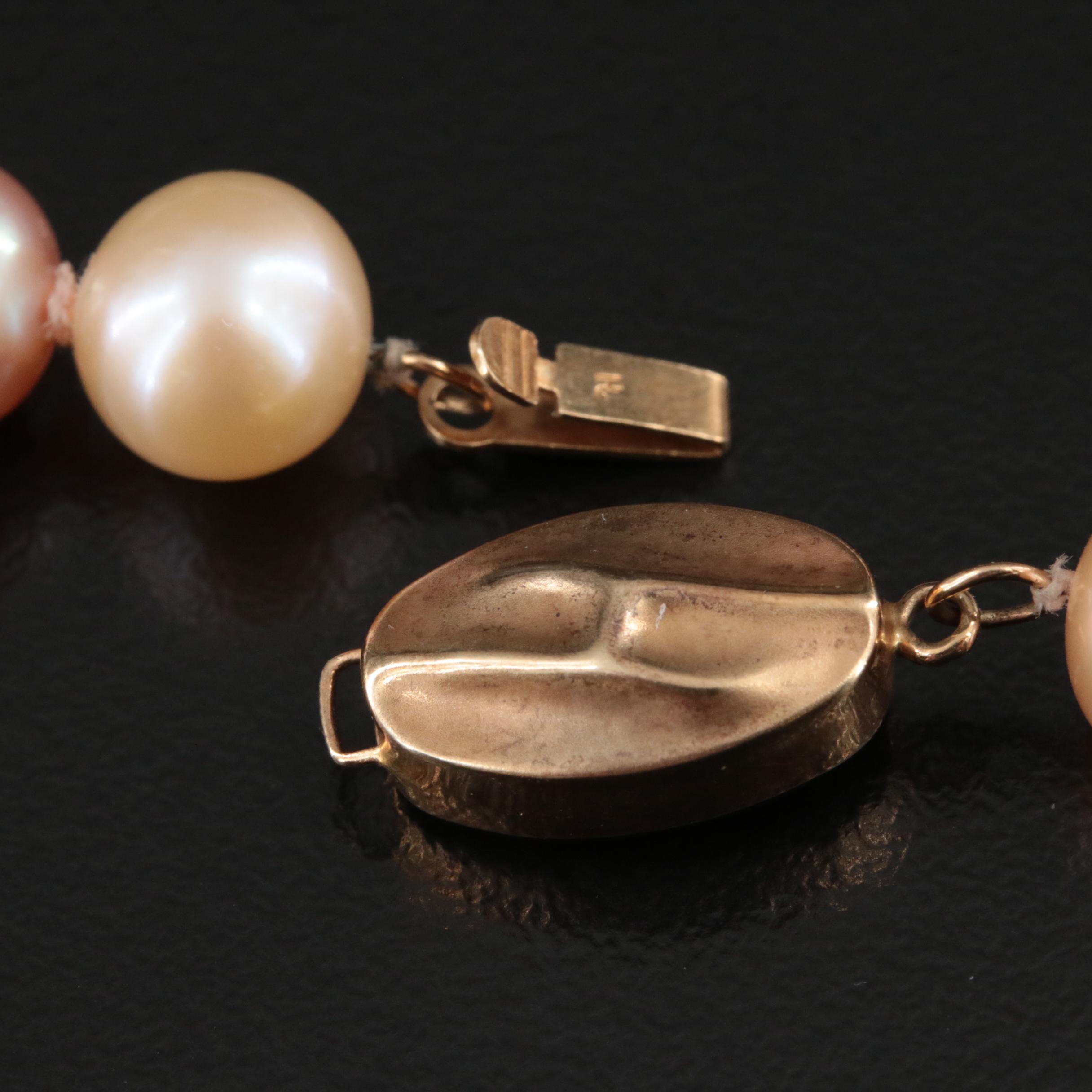 Pearl Necklace with 14K Clasp