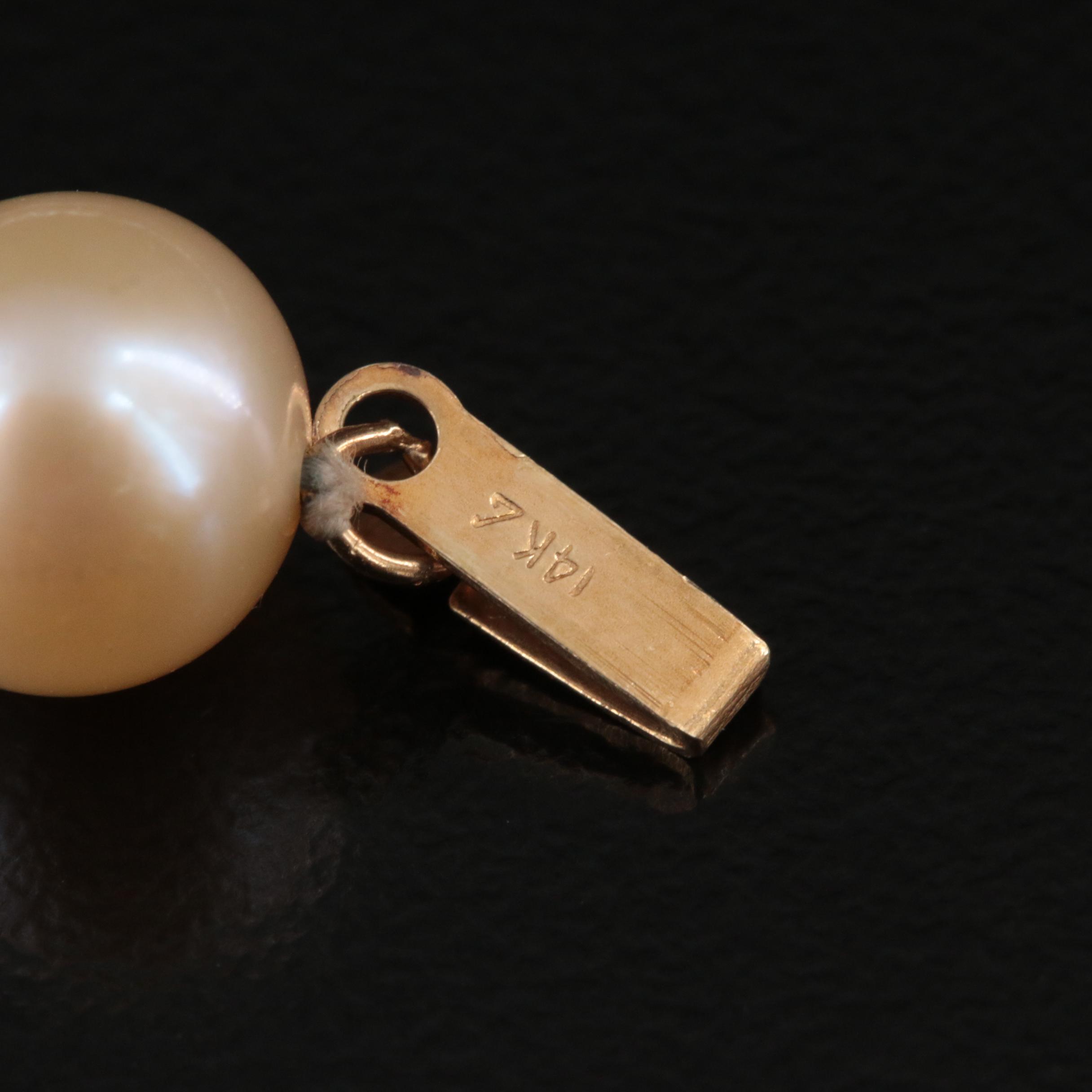 Pearl Necklace with 14K Clasp