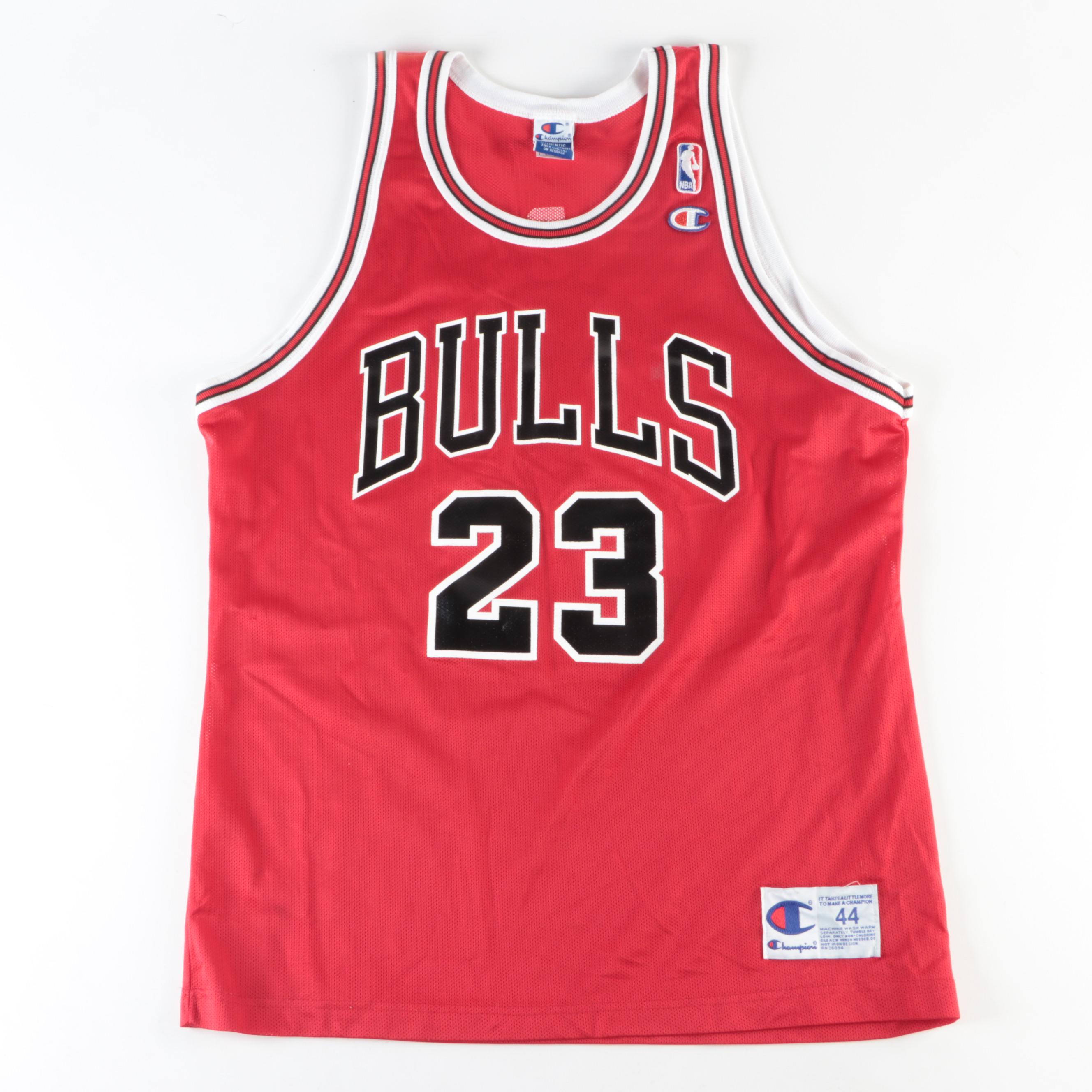 Michael Jordan Champion NBA Chicago Bulls Basketball Jersey, 1990s