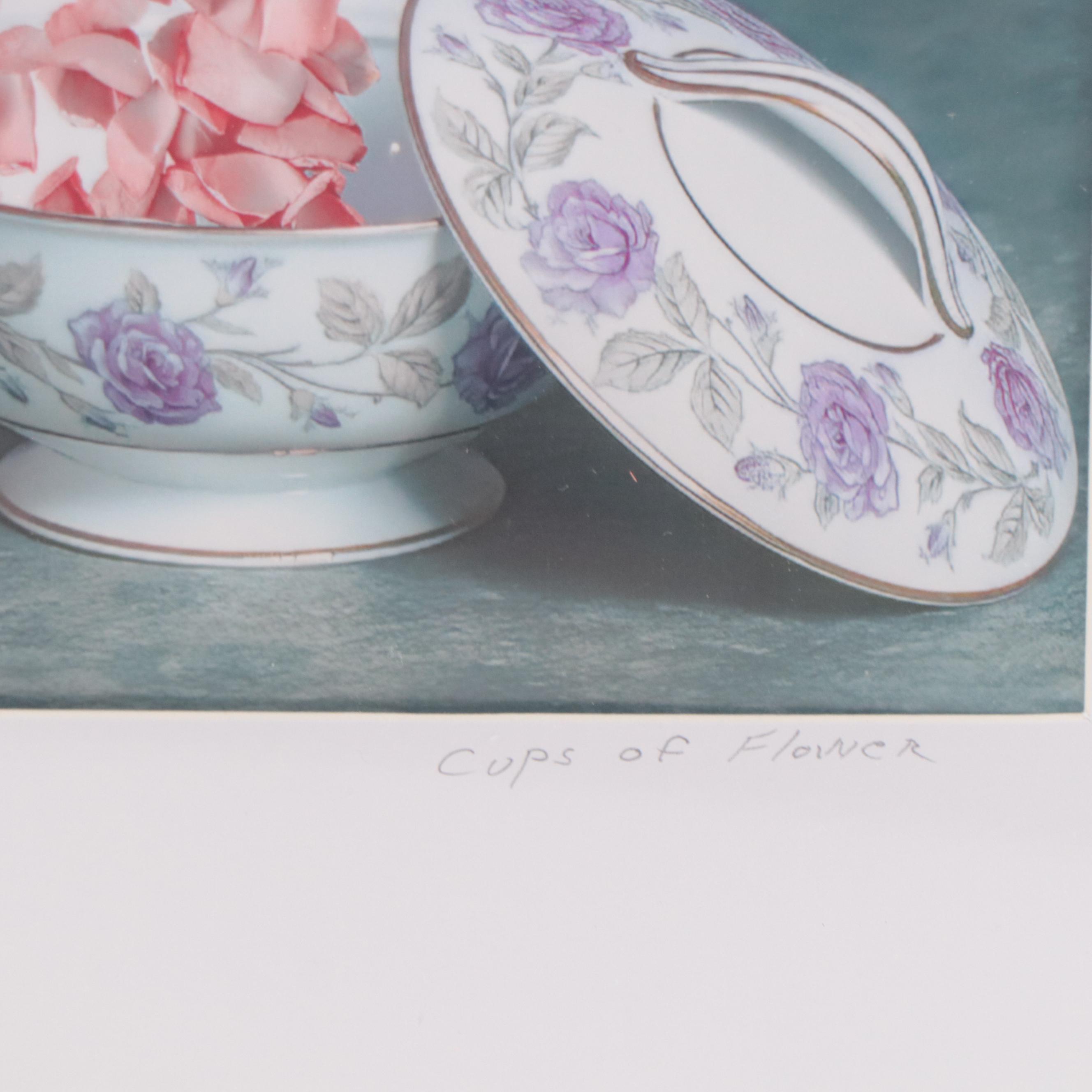 Tom Dallis Digital Photograph "Cups of Flowers"