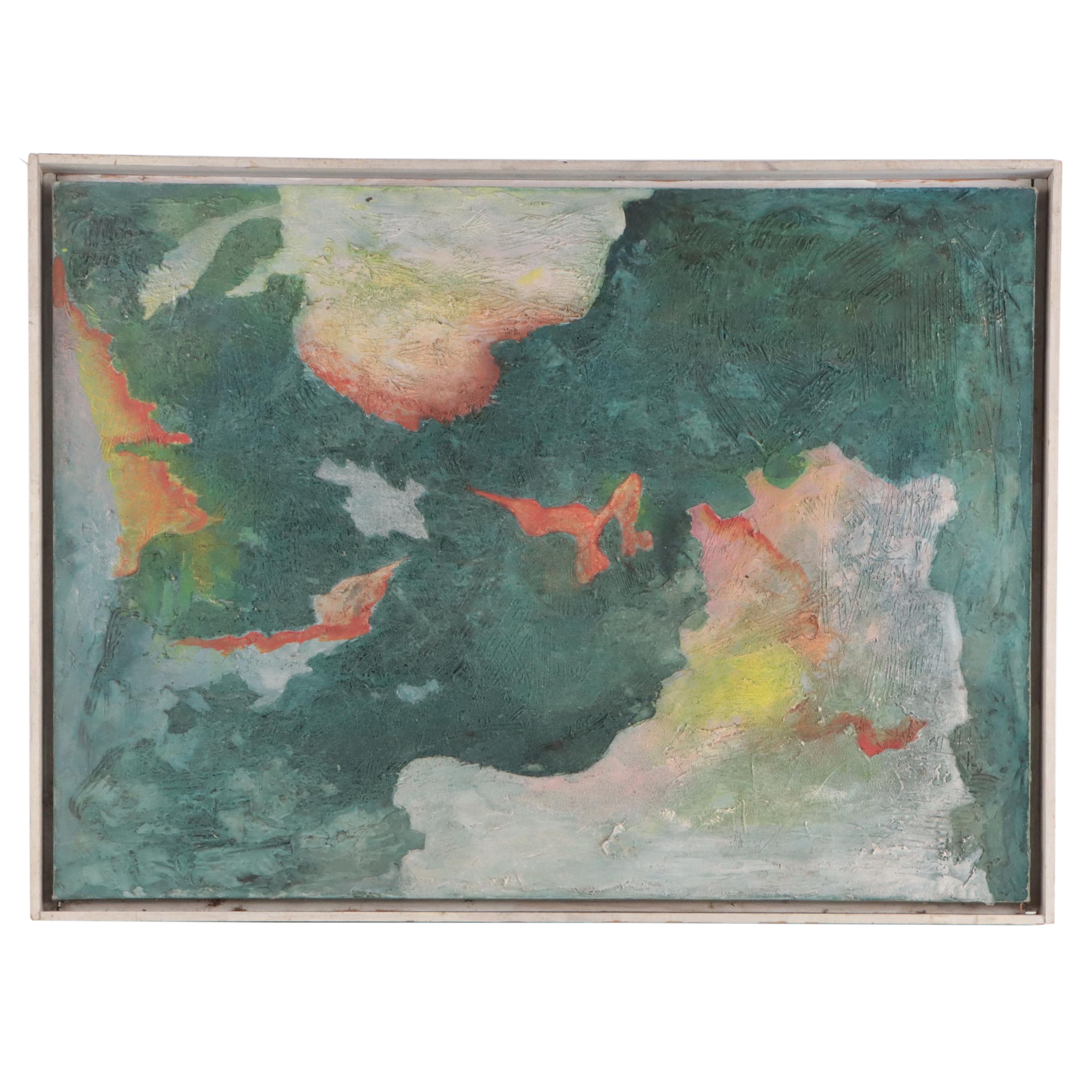 Nonobjective Impasto Mixed Media Painting