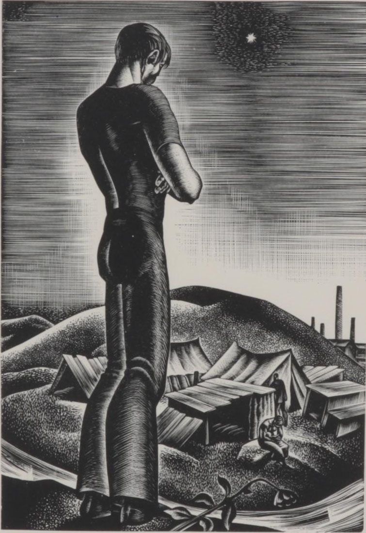 Lynd Ward Art Deco Woodcut From "Wild Pilgrimage," 1932