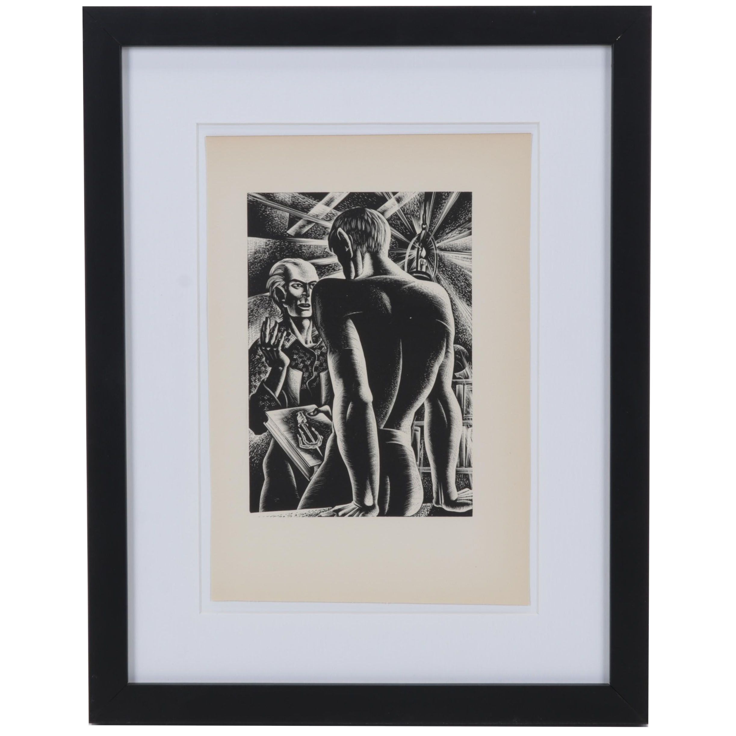 Lynd Ward Art Deco Woodcut From "Wild Pilgrimage," 1932