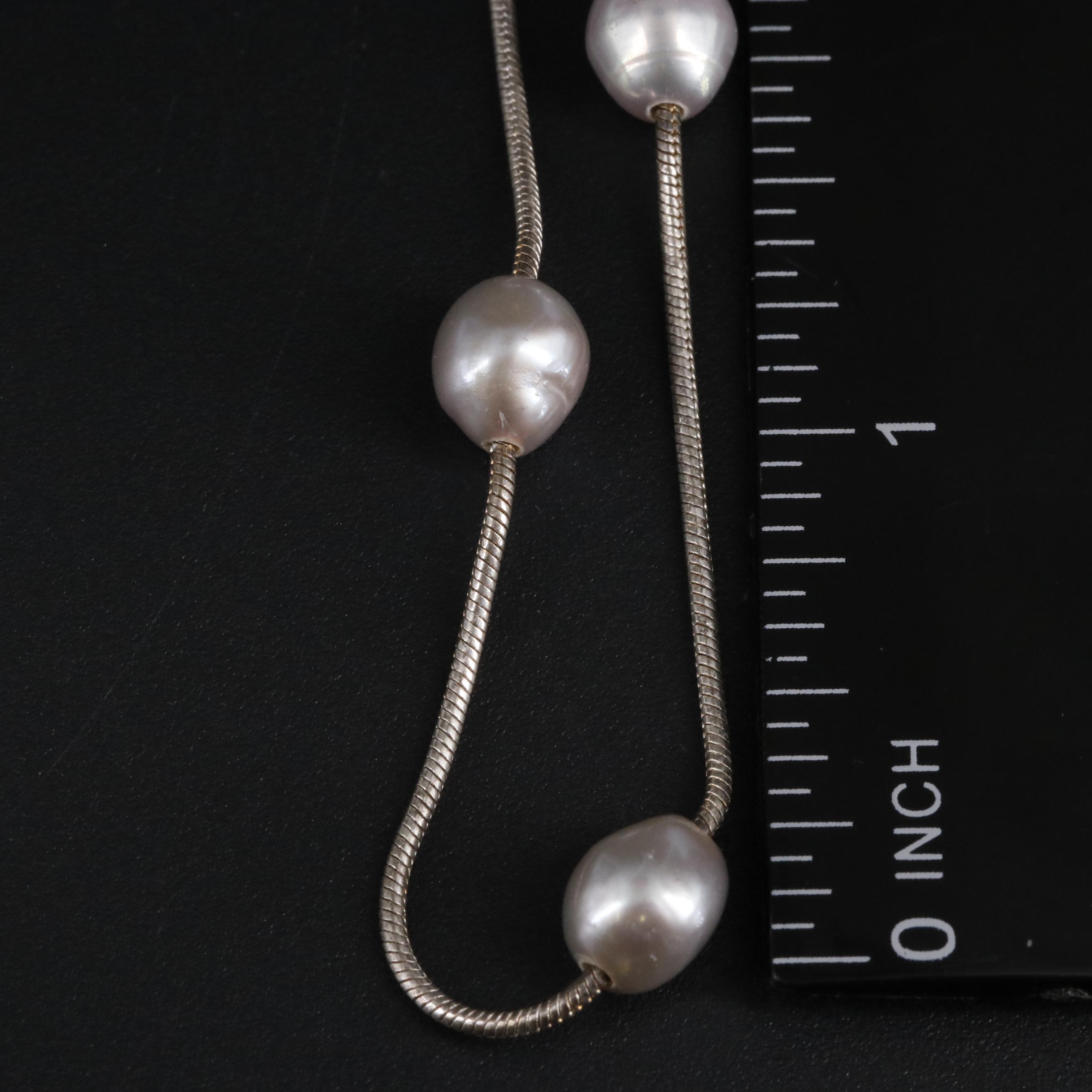 Metal Pearl Necklace