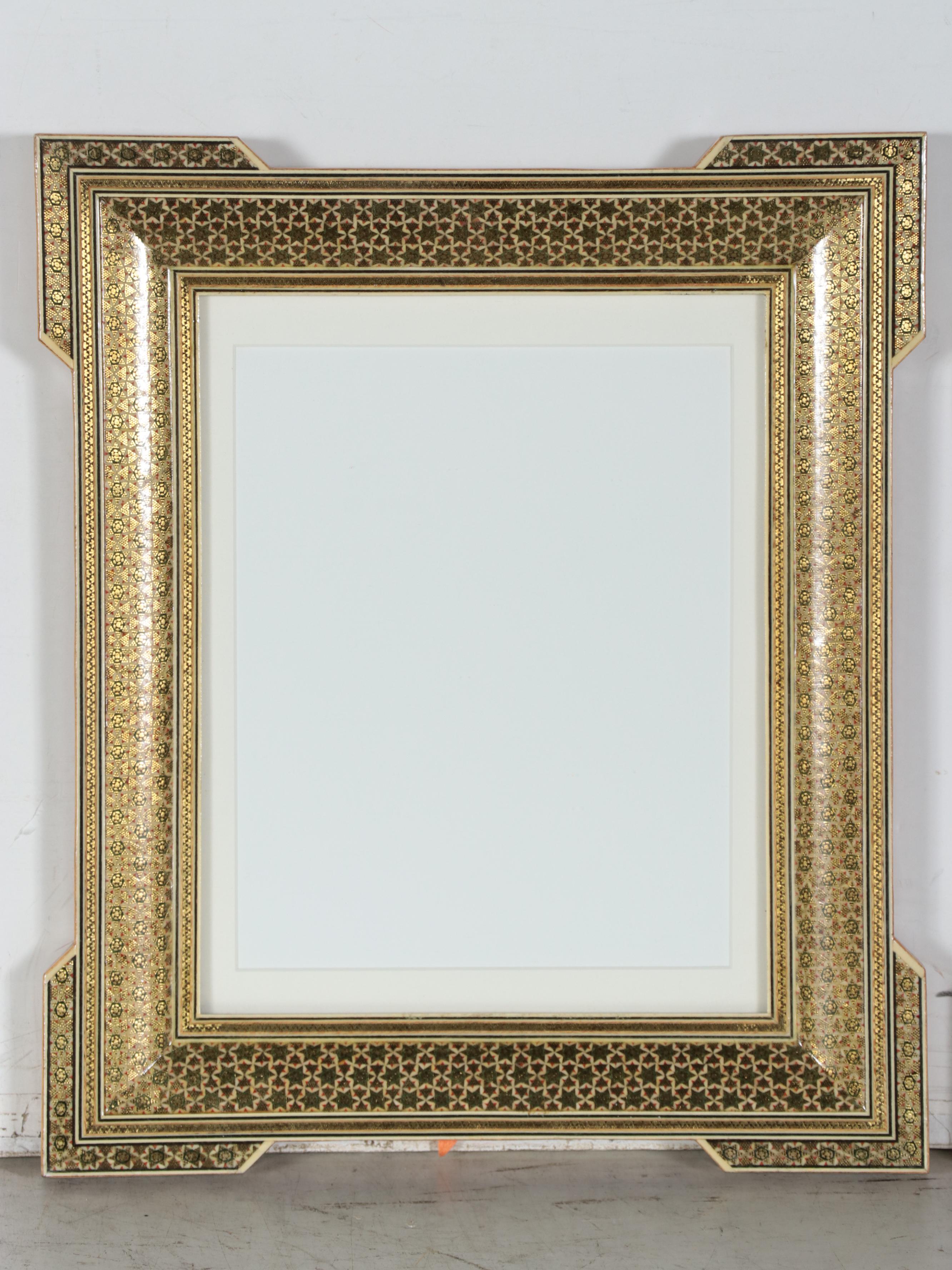 Persian Wood and Resin Mosaic Inlay Frames