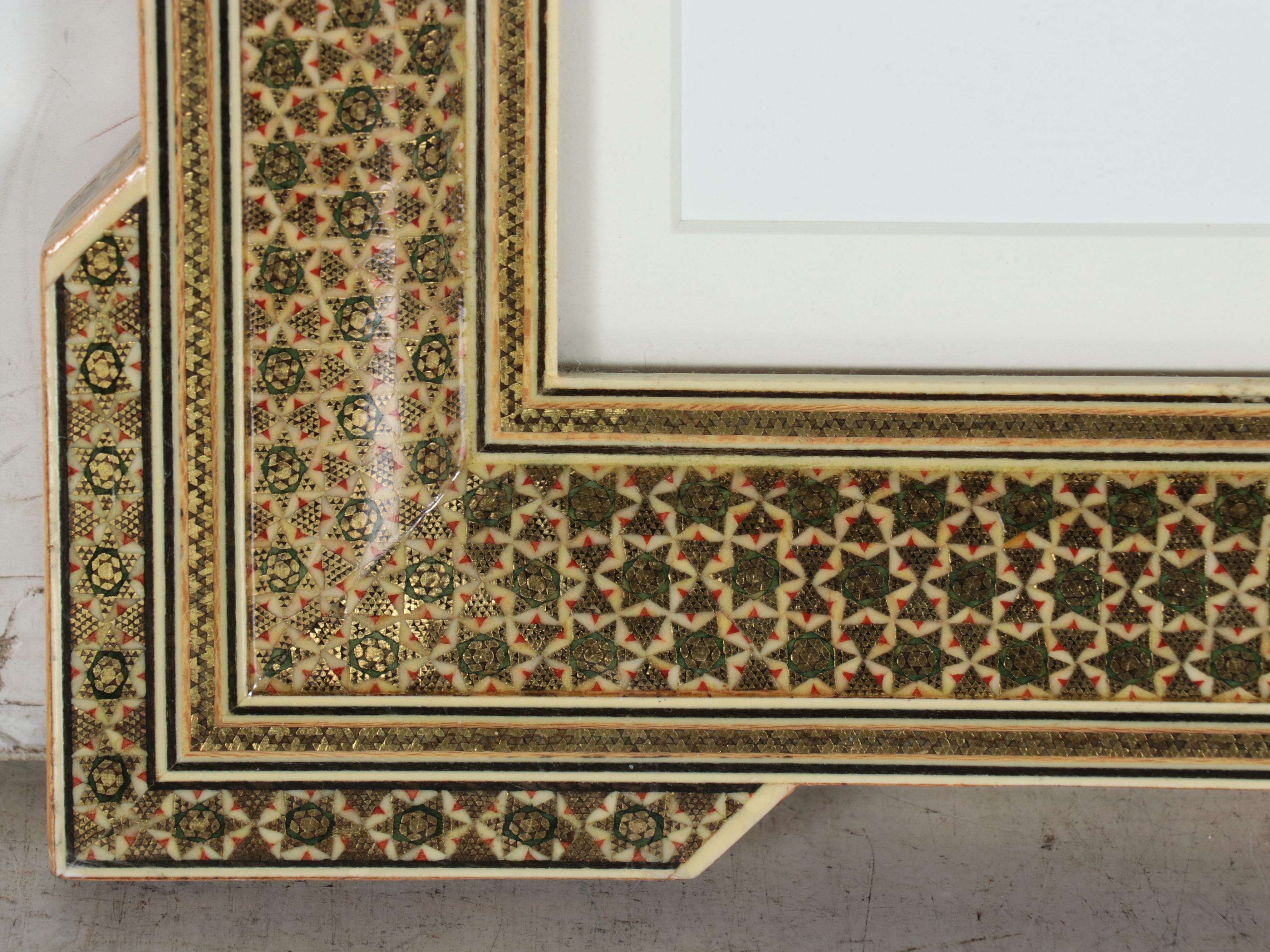 Persian Wood and Resin Mosaic Inlay Frames