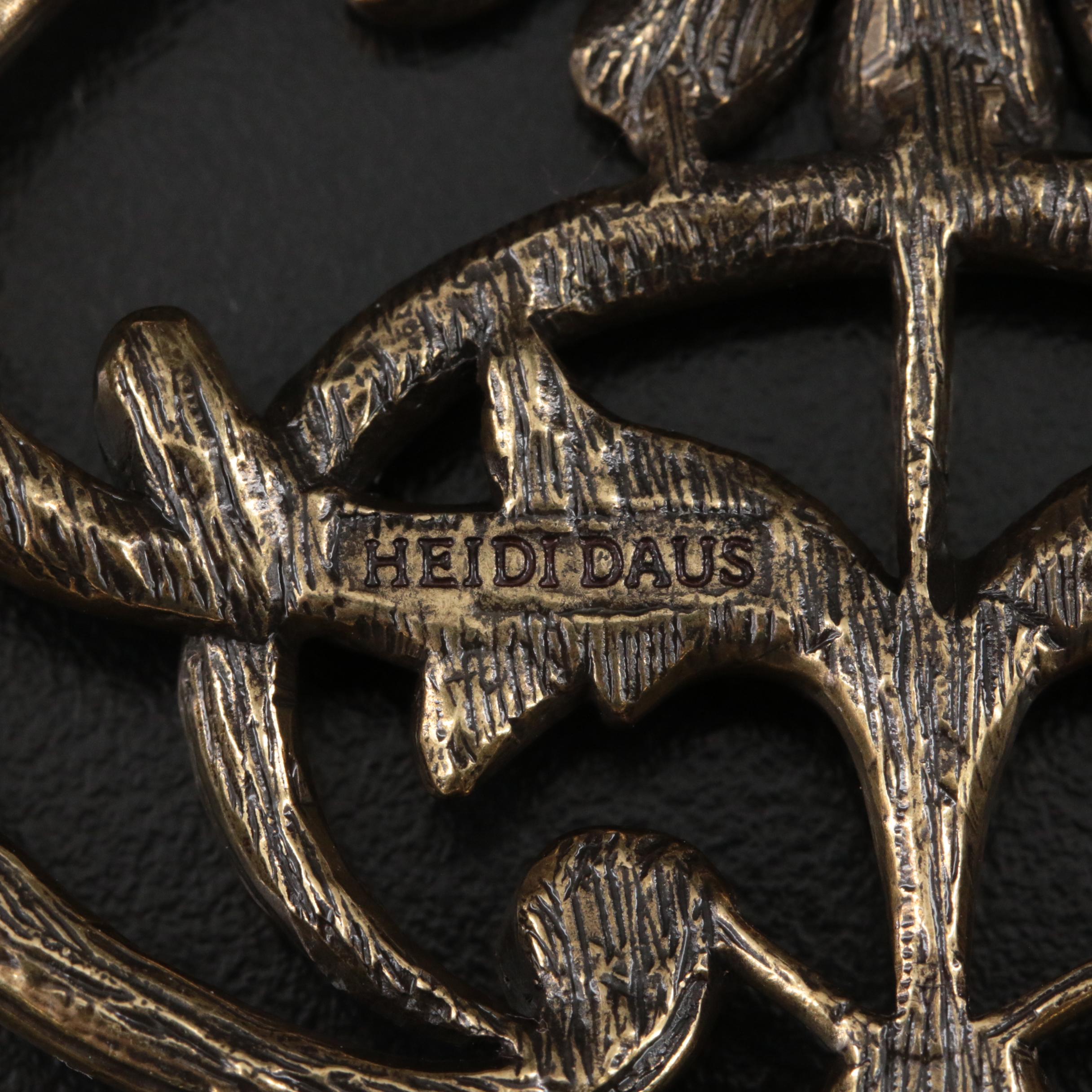 Heid Daus Carnelian and Rhinestone Necklace and Earrings