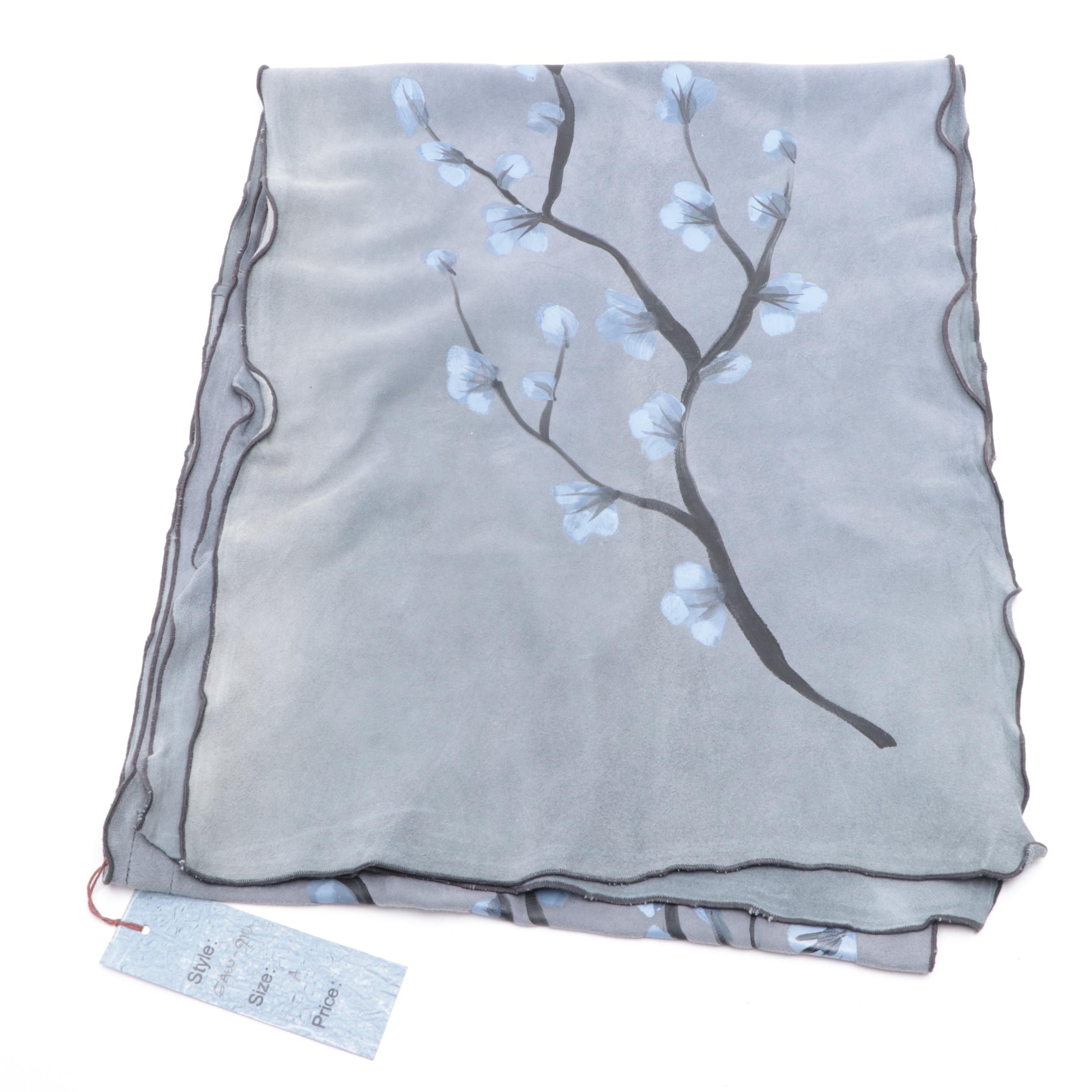 Glen Arthur Scarf in Painted Suede and Tilo Wool/Cashmere Shawl