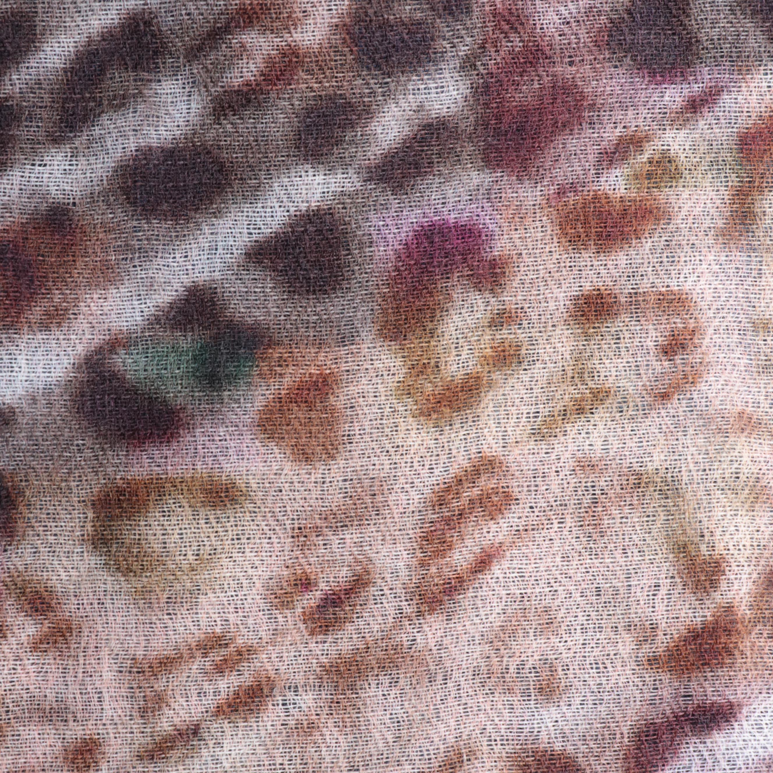 Glen Arthur Scarf in Painted Suede and Tilo Wool/Cashmere Shawl