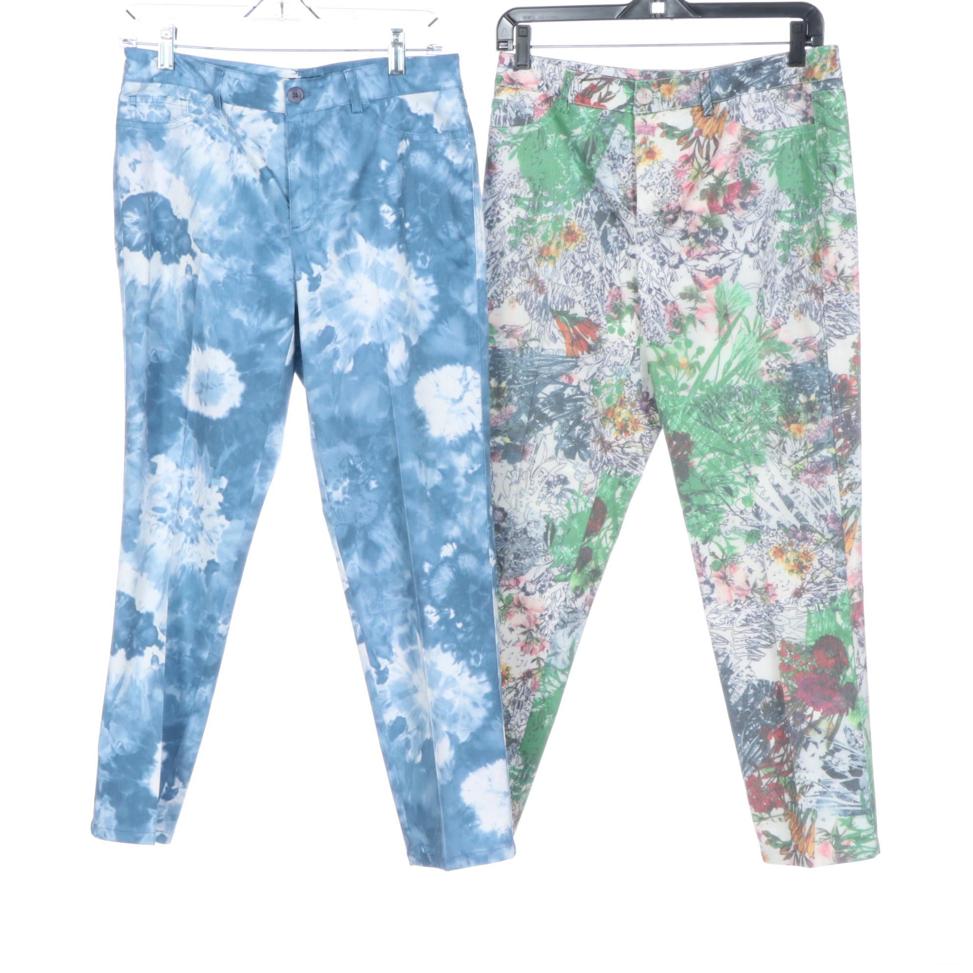 Eileen Fisher and Other Blouses with Peace of Cloth Printed Pants