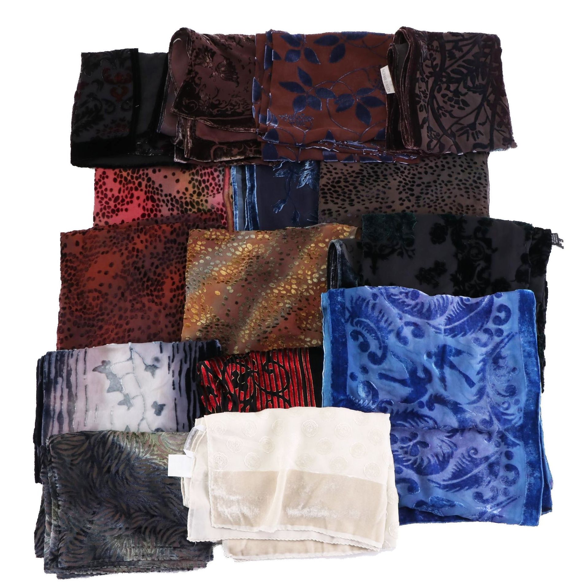 Kevin O'Brien, Wendy Riching, Spinoso, and More Burnout Velvet Scarves