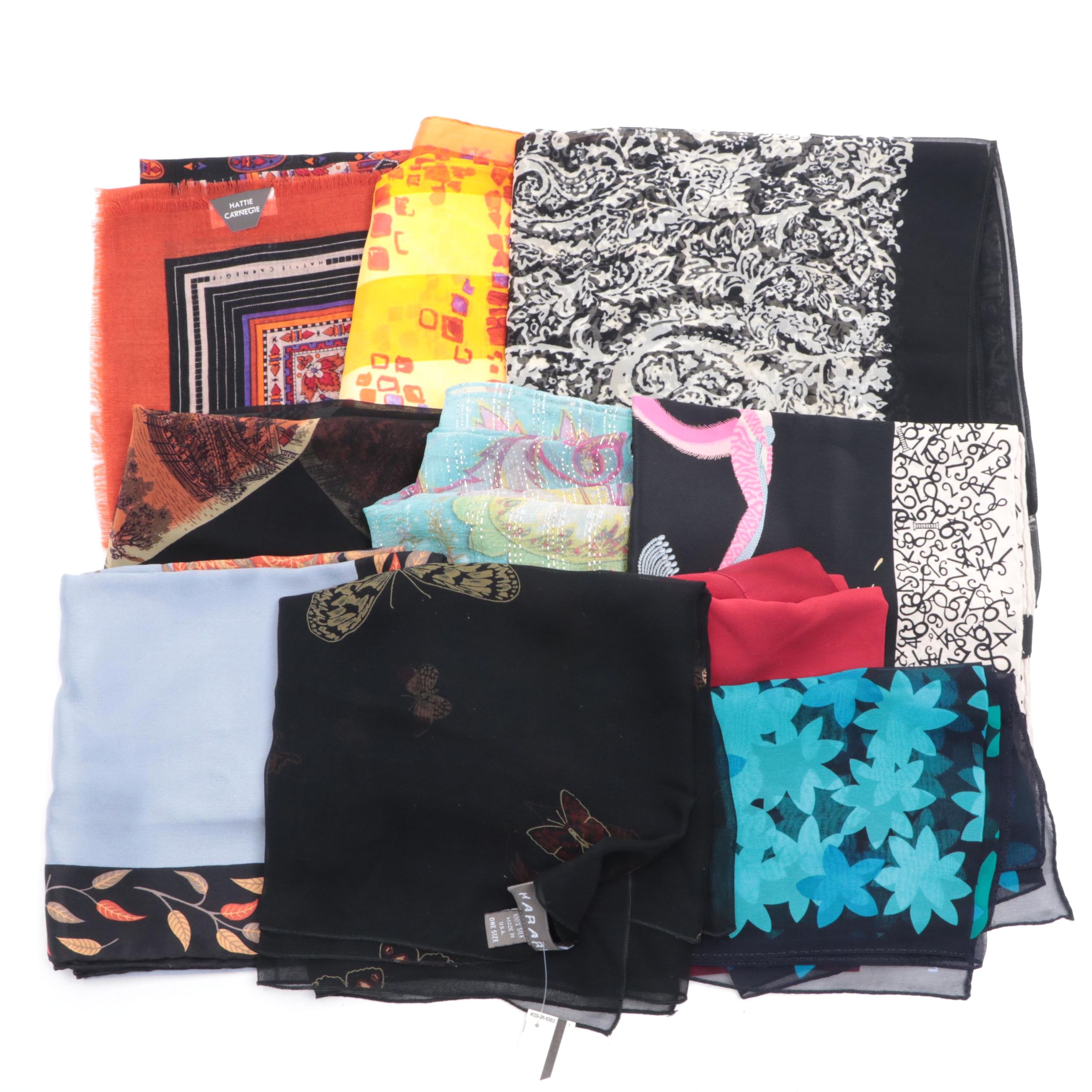 Halston, Hattie Carnegie, Erté, Etro, Emanuel Ungaro, and More Scarves