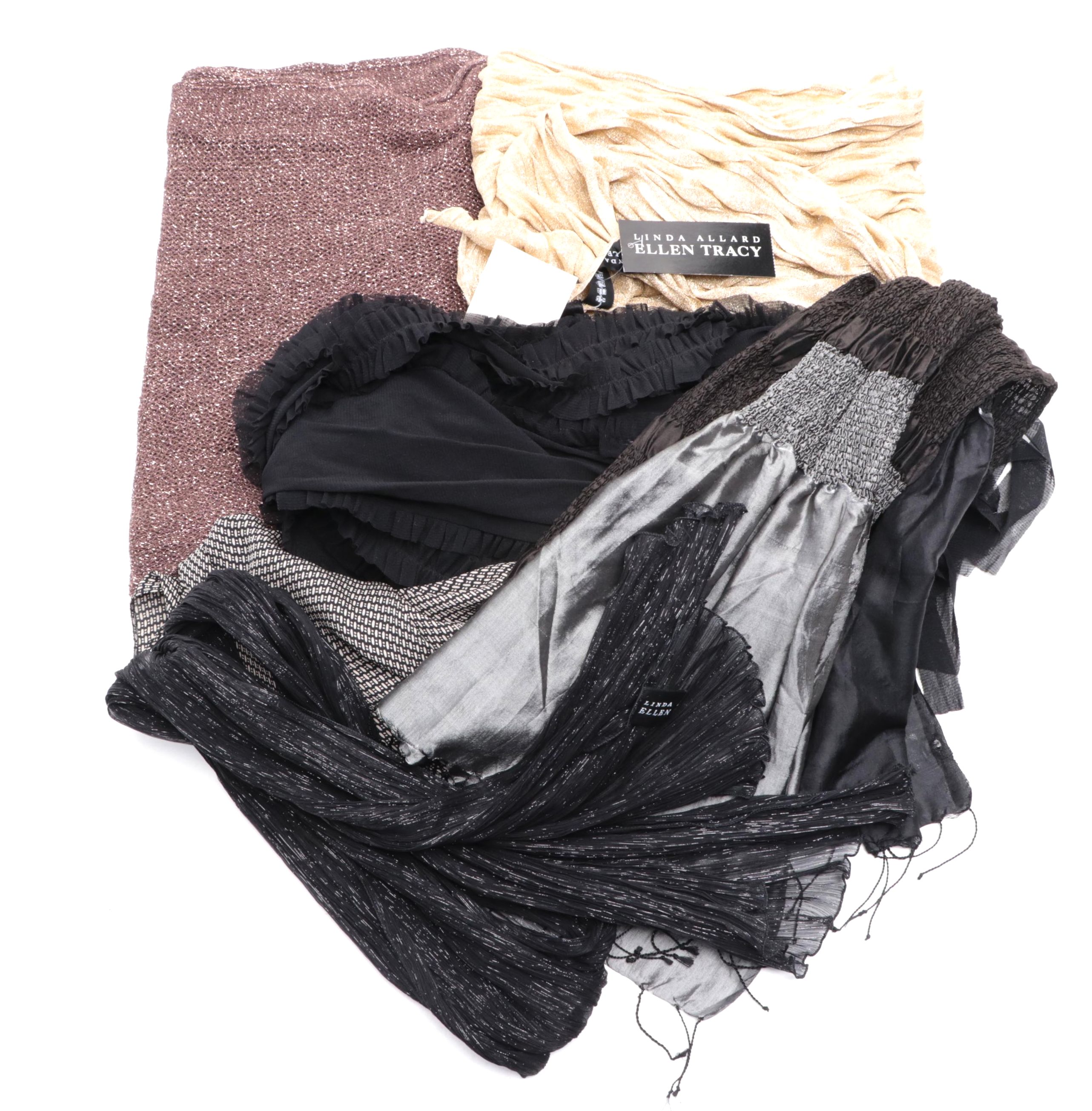 Cupcake Tutu Scarf, Linda Allard/Ellen Tracy Metallic Scarf, and More