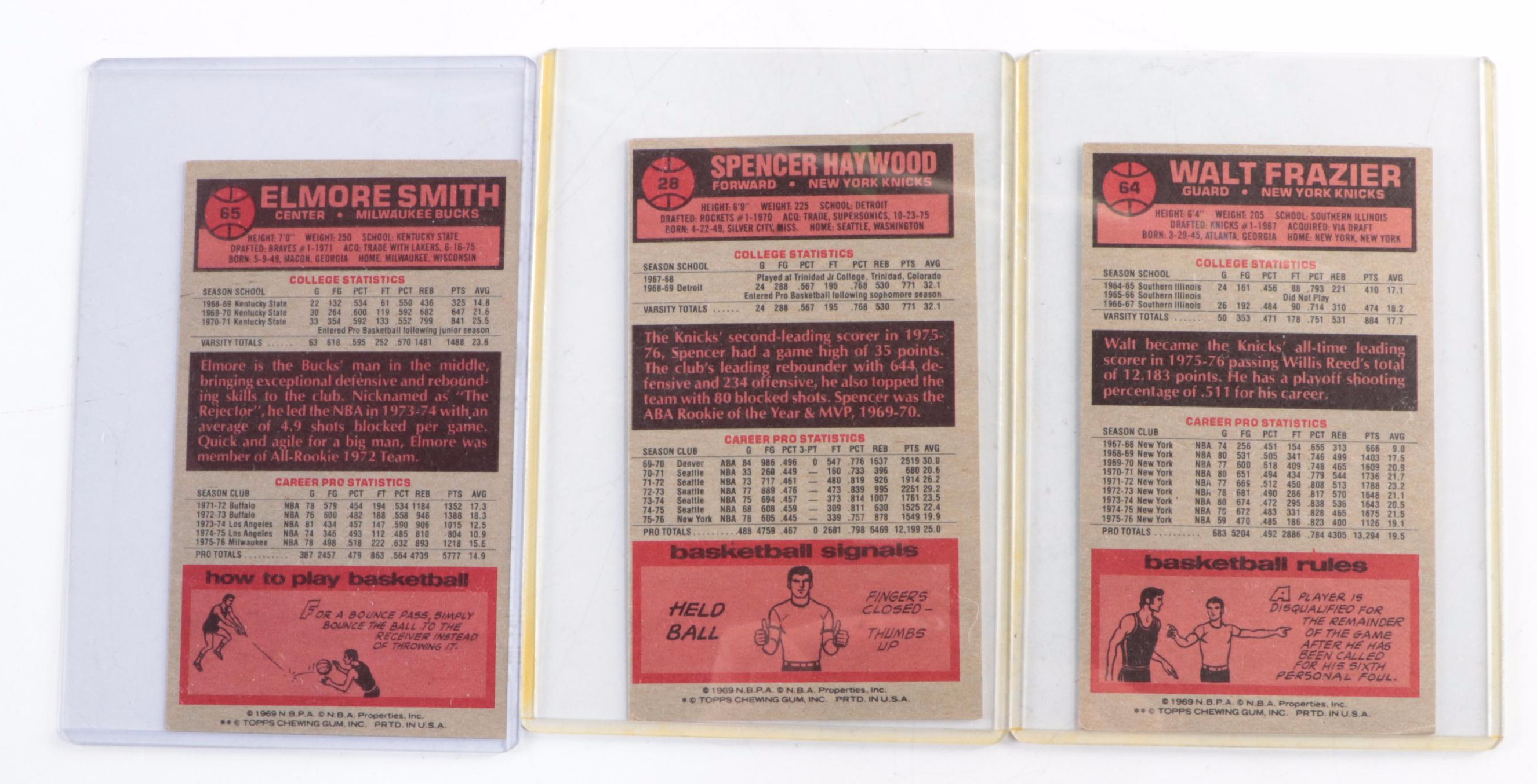 Topps, More Basketball Cards with Frazier, Cunningham, Rookies, 1970s–2000s