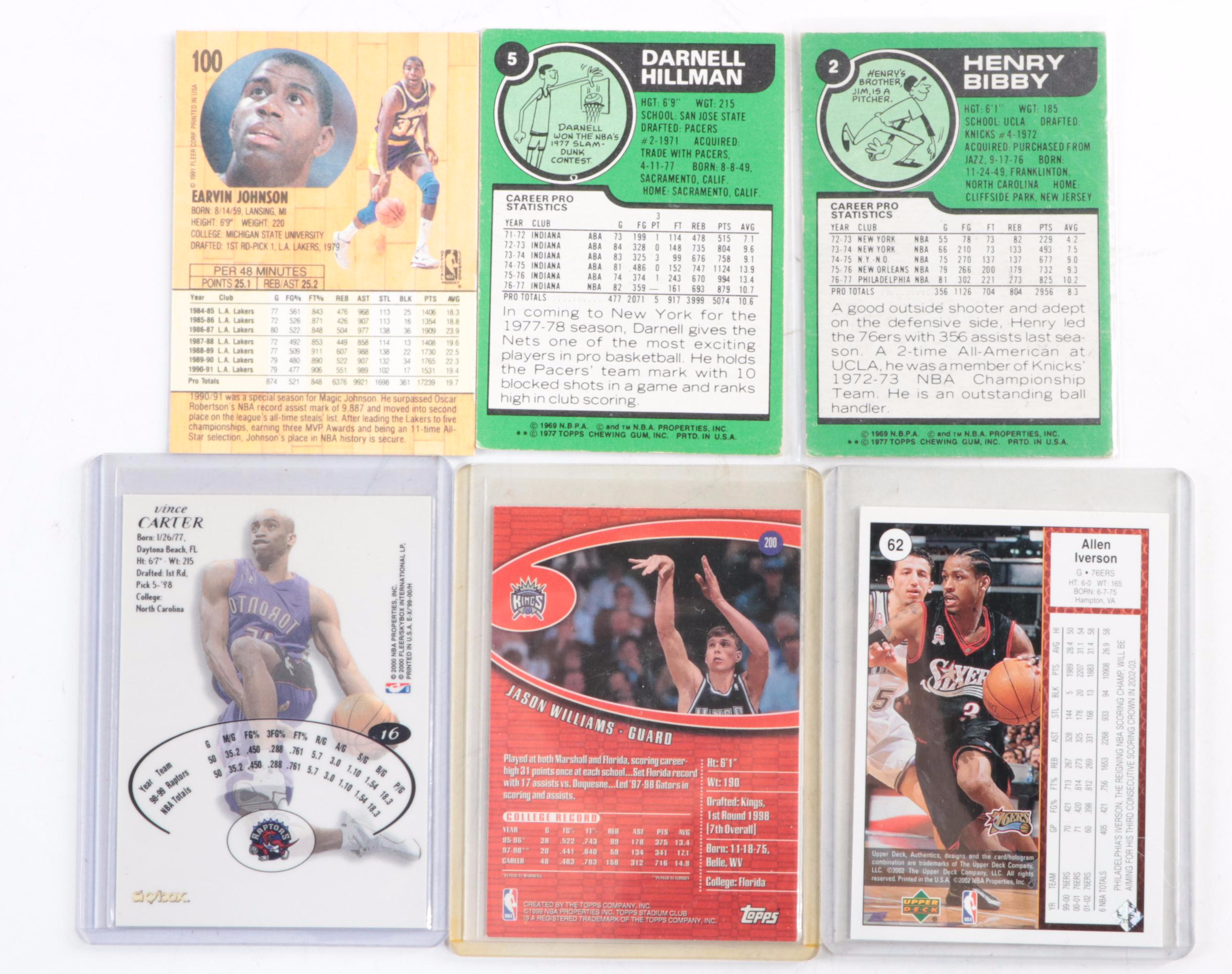 Topps, More Basketball Cards with Frazier, Cunningham, Rookies, 1970s–2000s