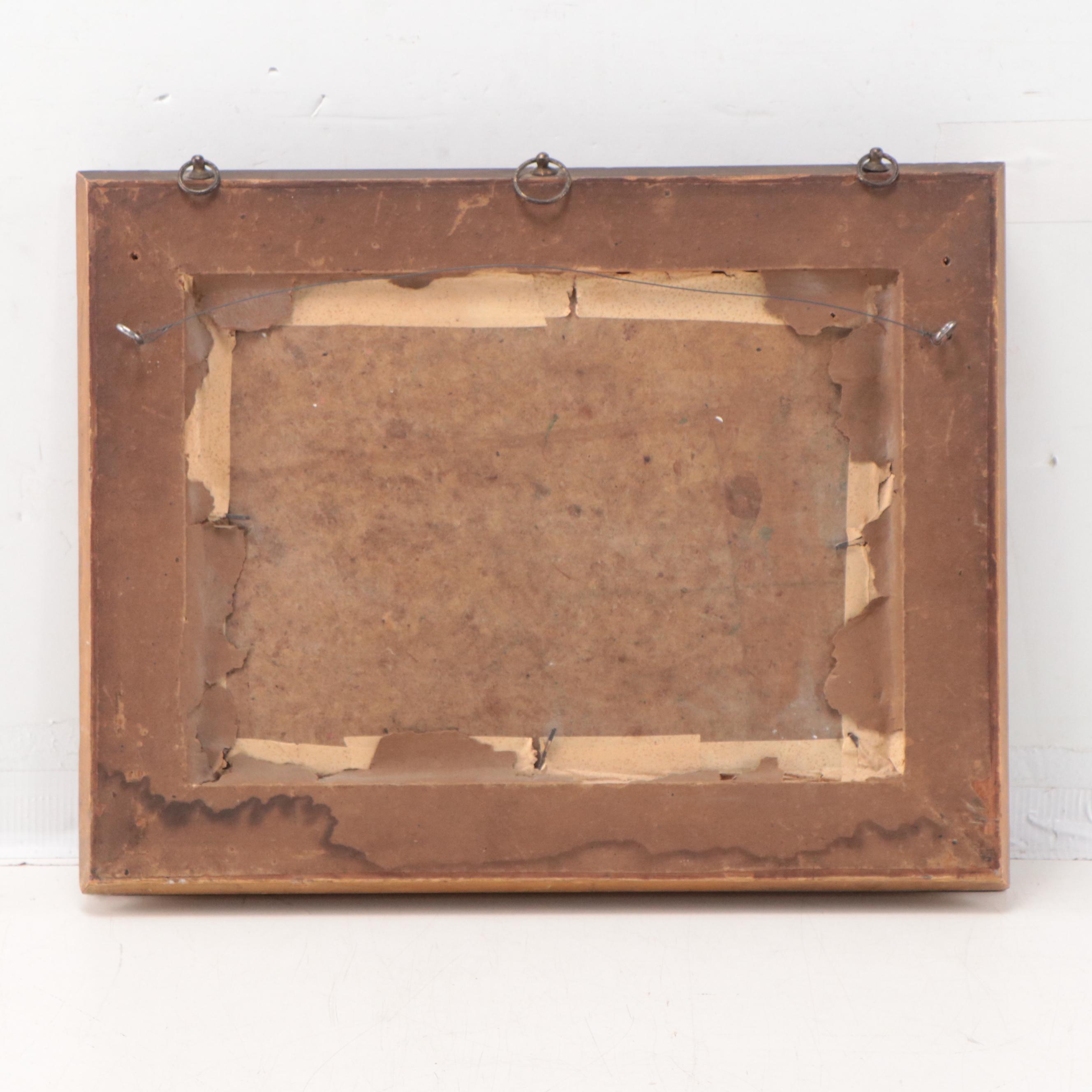 James Fawcett Graphite Drawing "Fury a Favorite Newfoundland," 1840