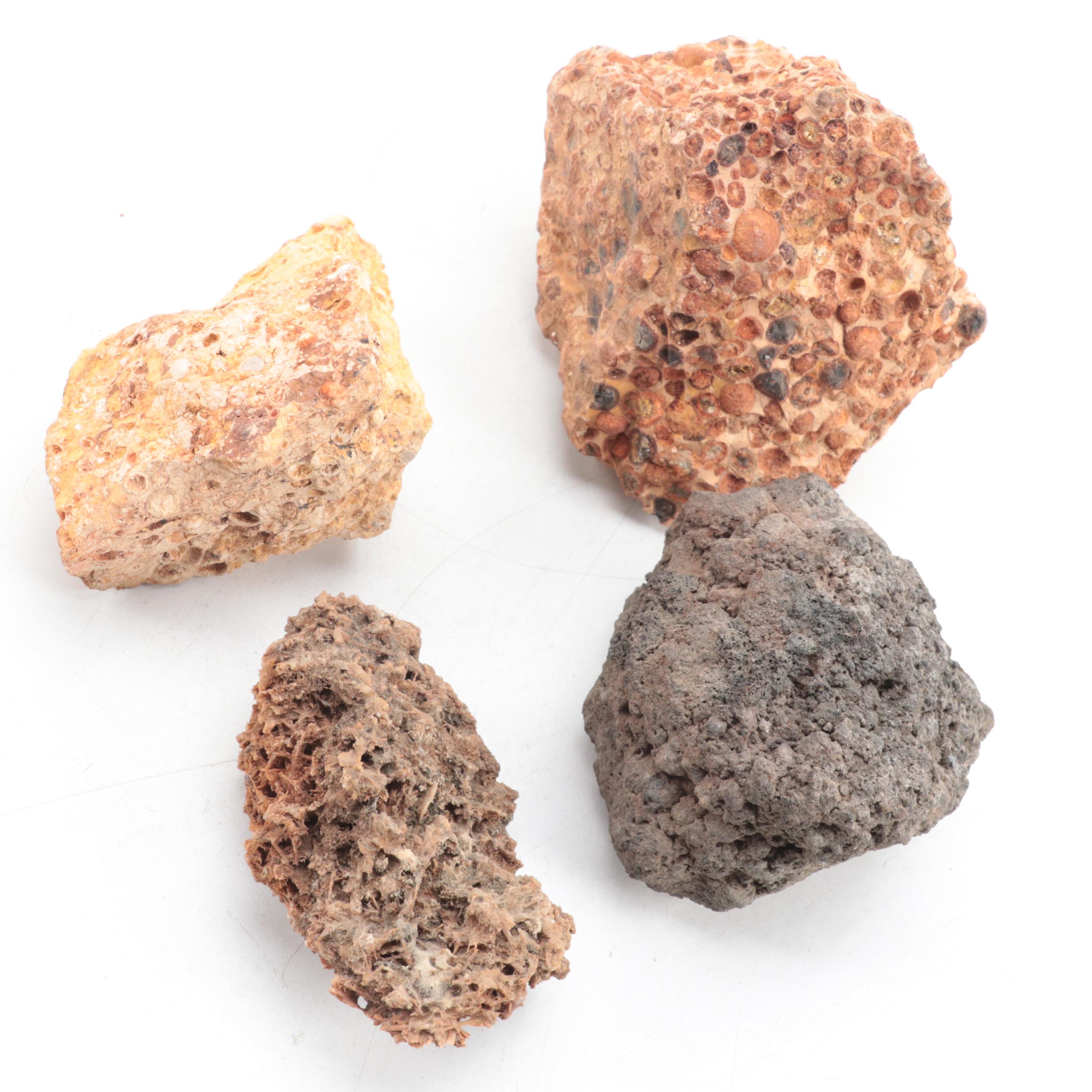 Lava, Aragonite and Rhyolite Mineral Specimens