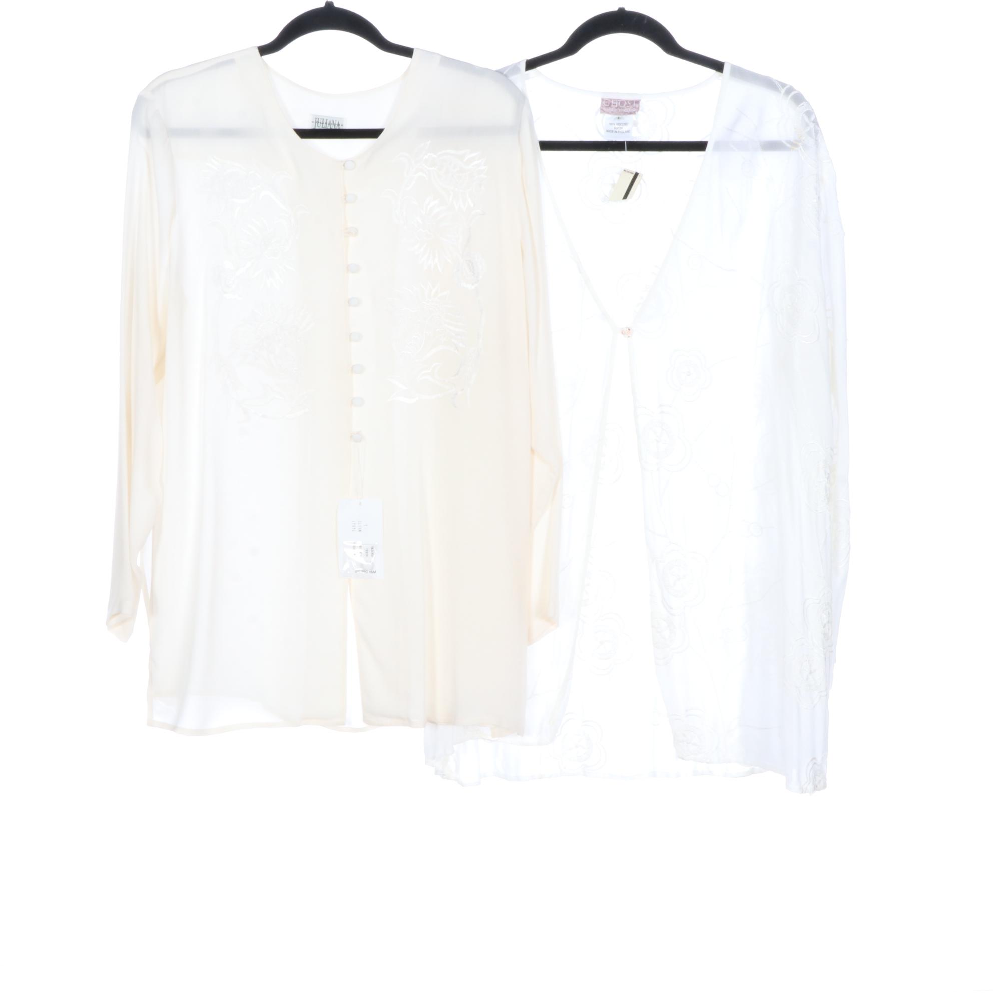 Emanuel Emanuel Ungaro Blouse, Beaded Top, Ghost Jacket, Reversible Jacket