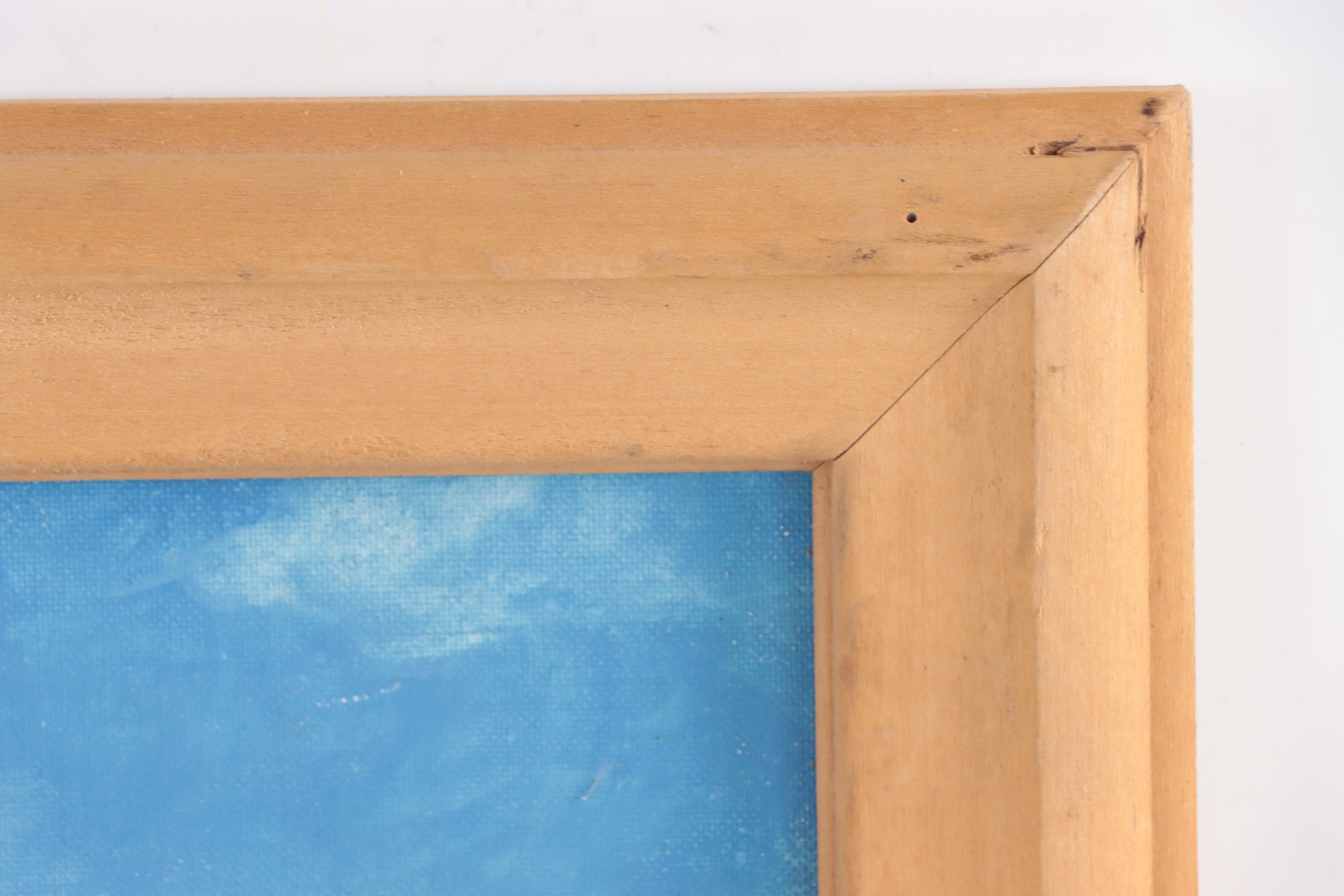 Ziegler Acrylic Painting of Horse Race, 1991